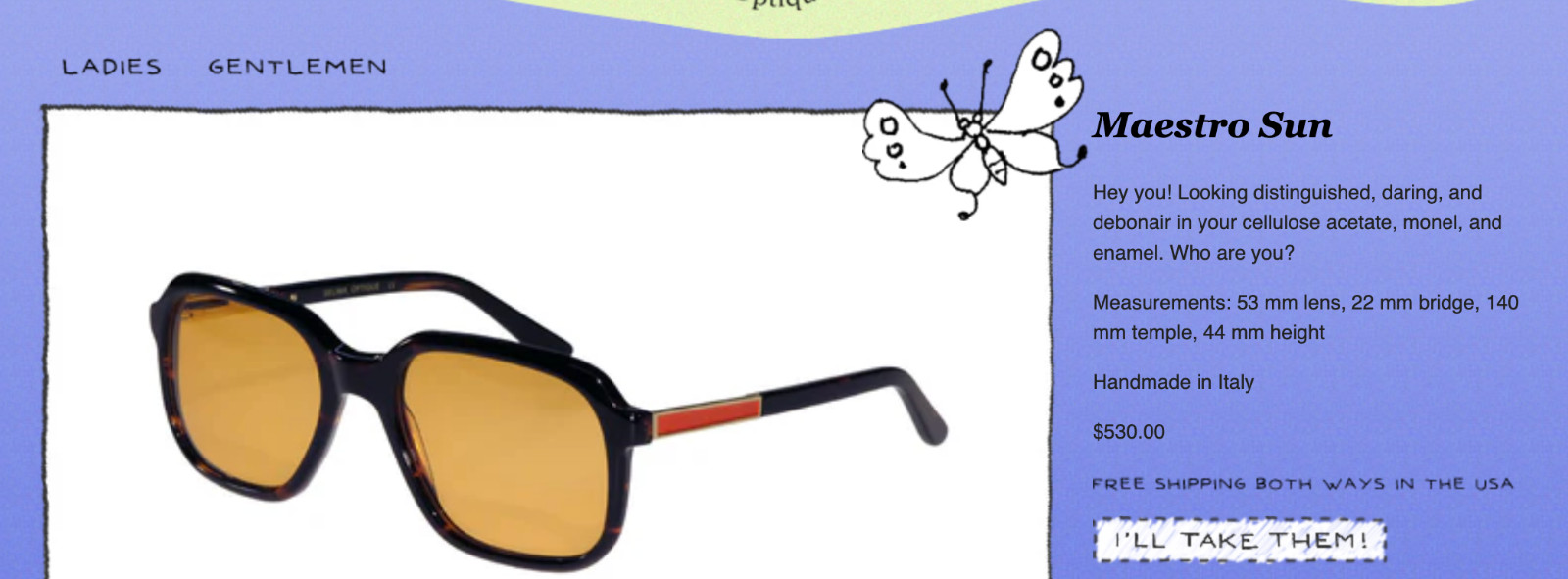 Selima Optique Maestro Sunglasses in Dark Tortoise with Orange Lenses with Case