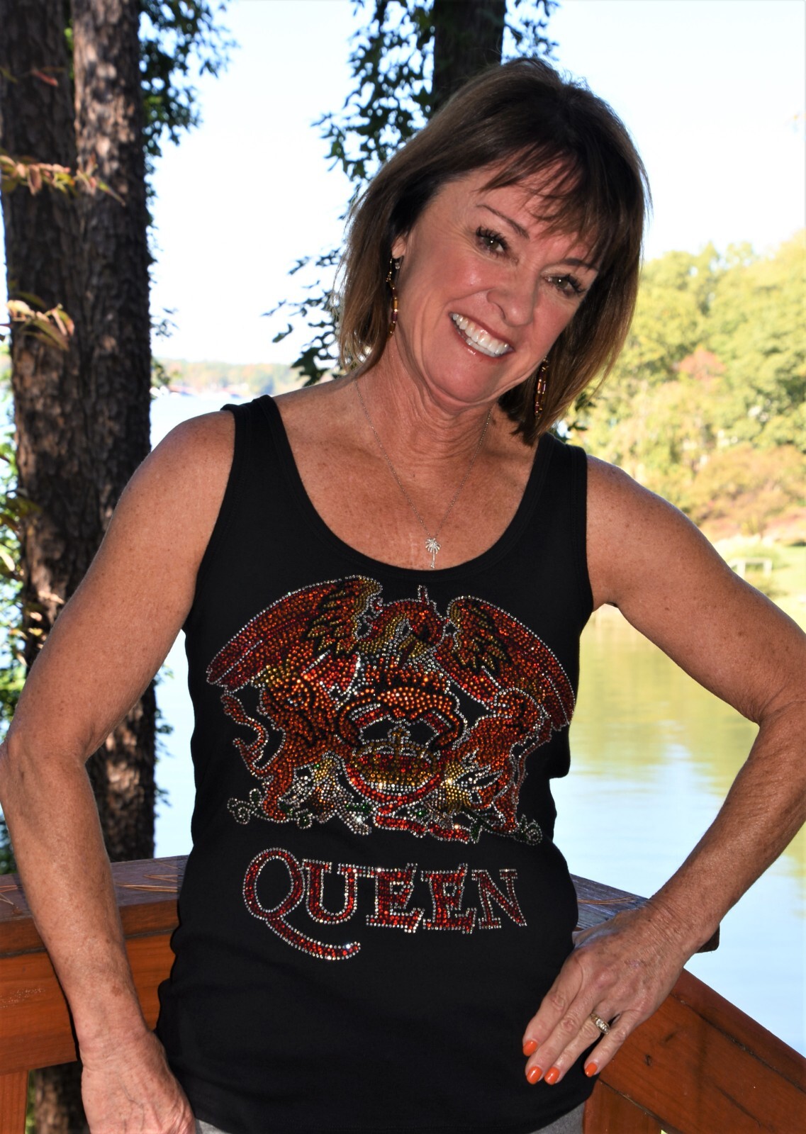 Queen rhinestone bling shirt tank XS S M L XL XXL 1X 2X 3X 4X5X Freddie Mercury