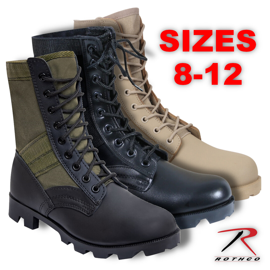 Rothco Mens Leather Military G.I. Style 8″ Jungle Boots (Sizes: 8-12 Regular)