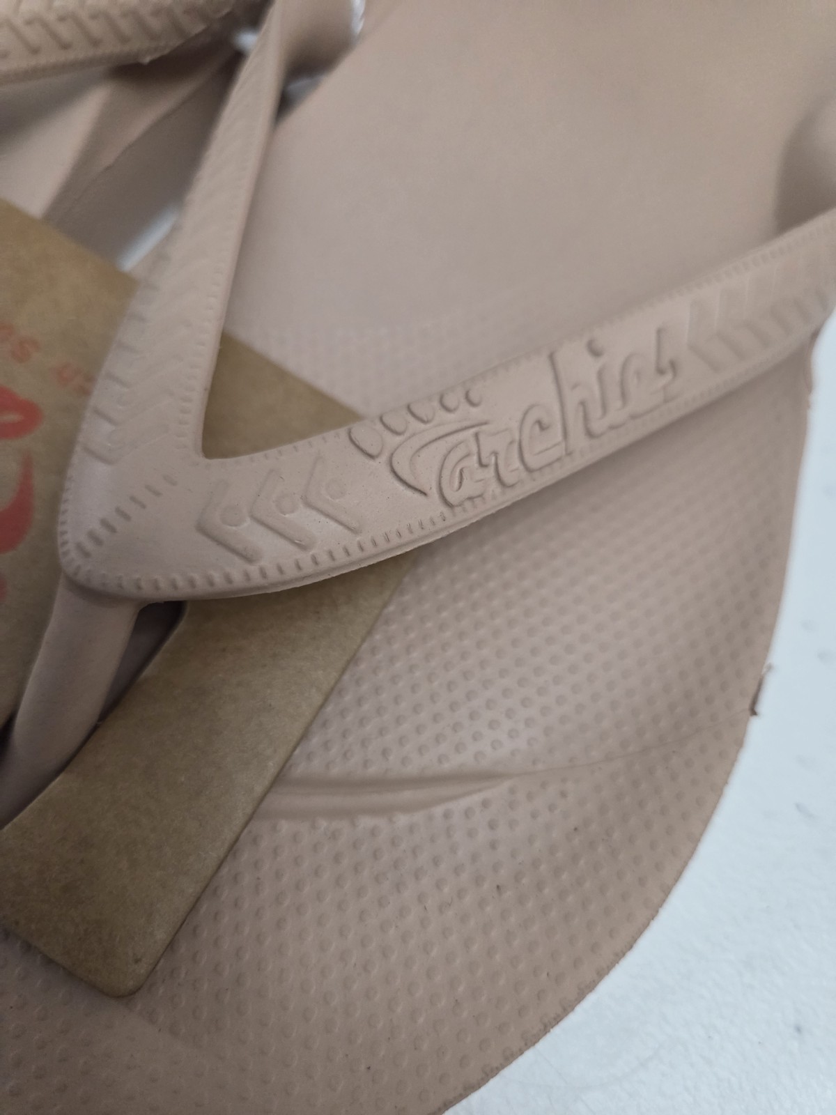 ARCHIES Taupe Arch Support Flip Flops Unisex Men 9 Women’s 10