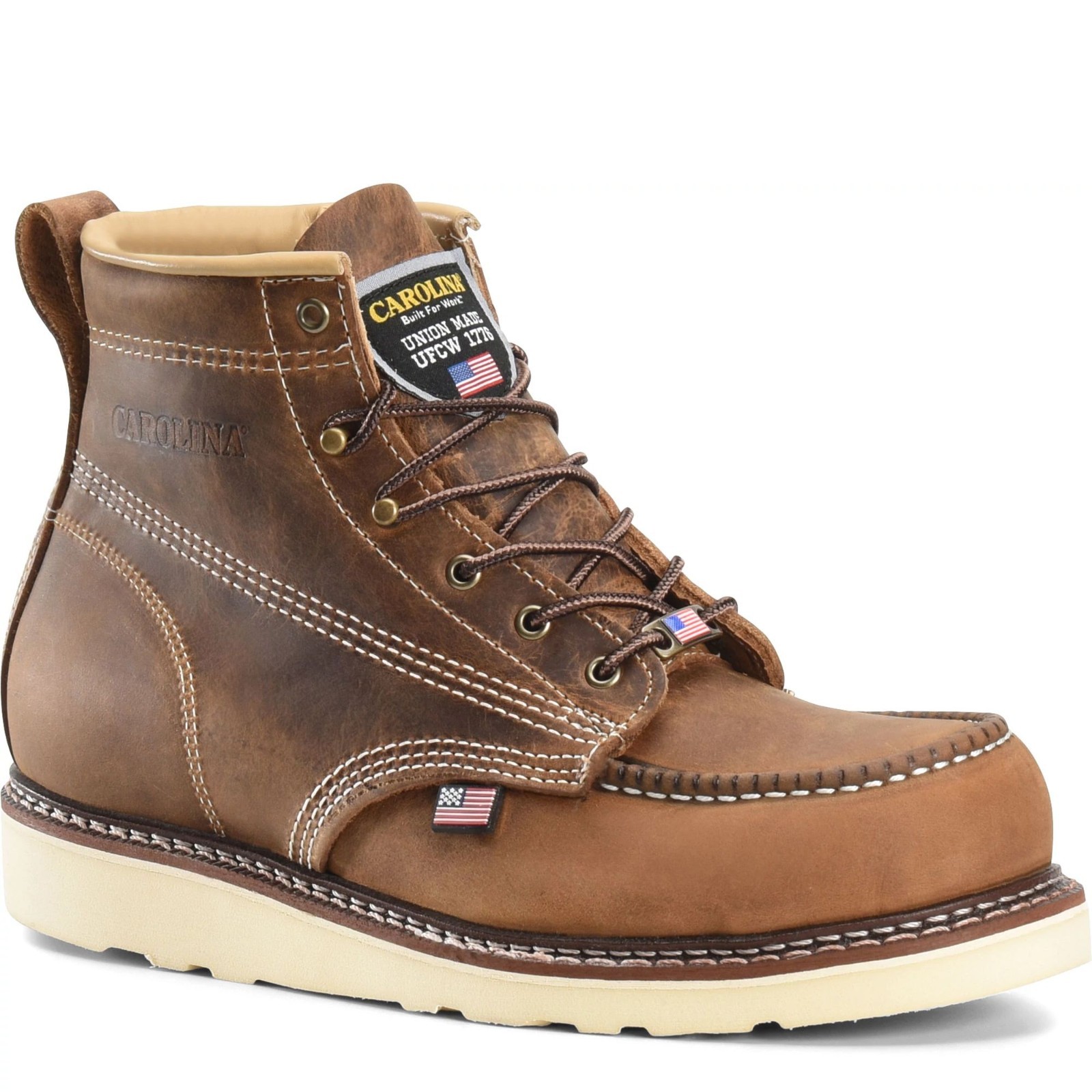 Men’s Carolina 6″ USA Wedge Moc Steel Toe Work Boots