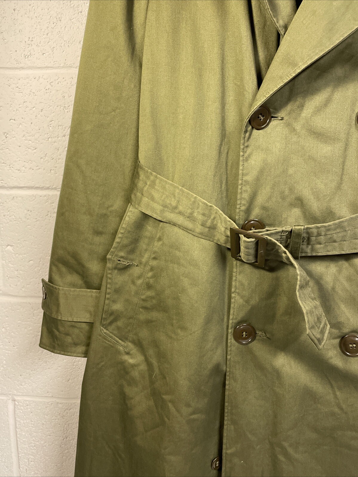 1953 Korean War US Army Winter Great Coat Lining OG-107 Overcoat Cotton Small