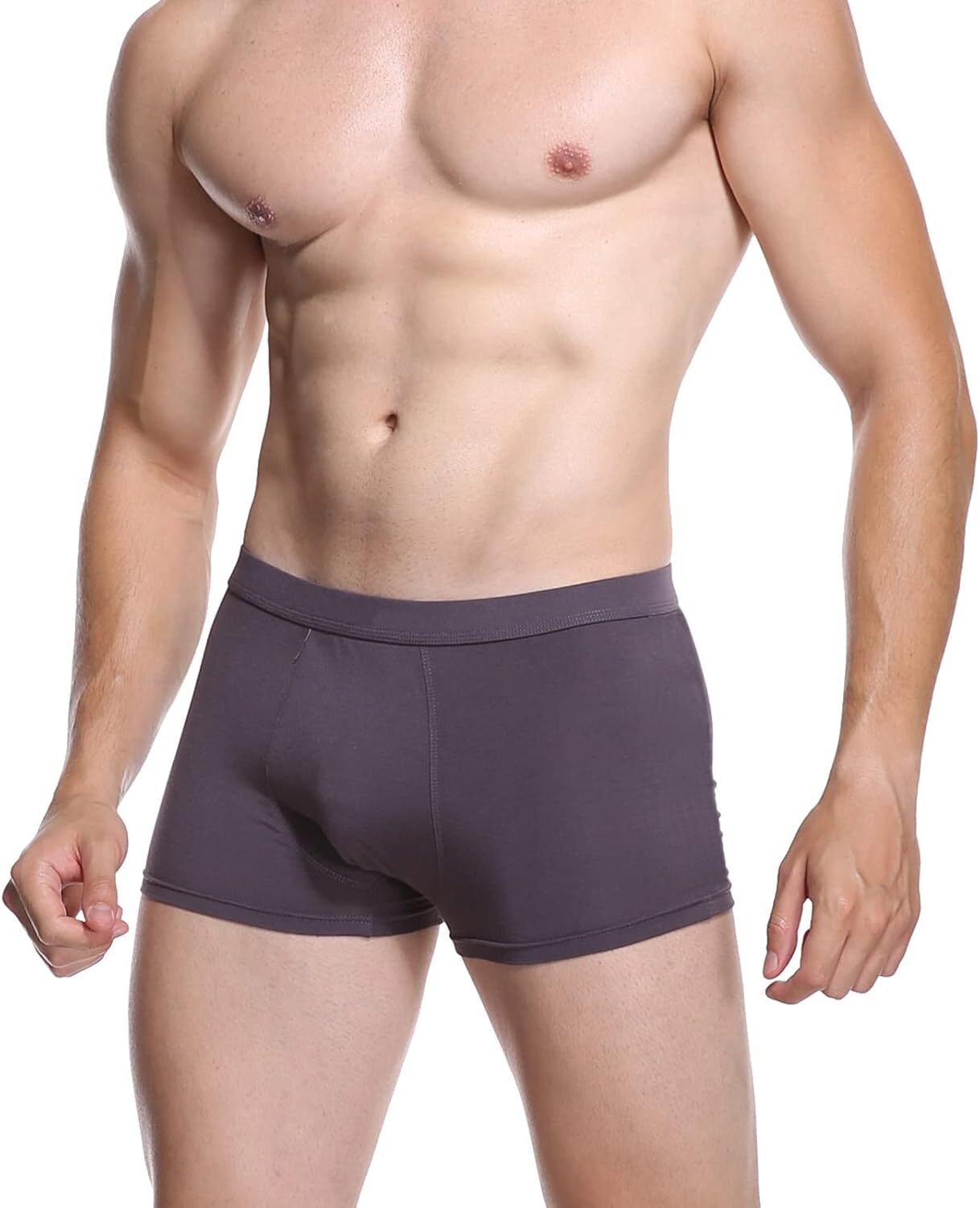Men’s Underwear Soft Bamboo Viscose Boxer Briefs Stretch Trunks Pack