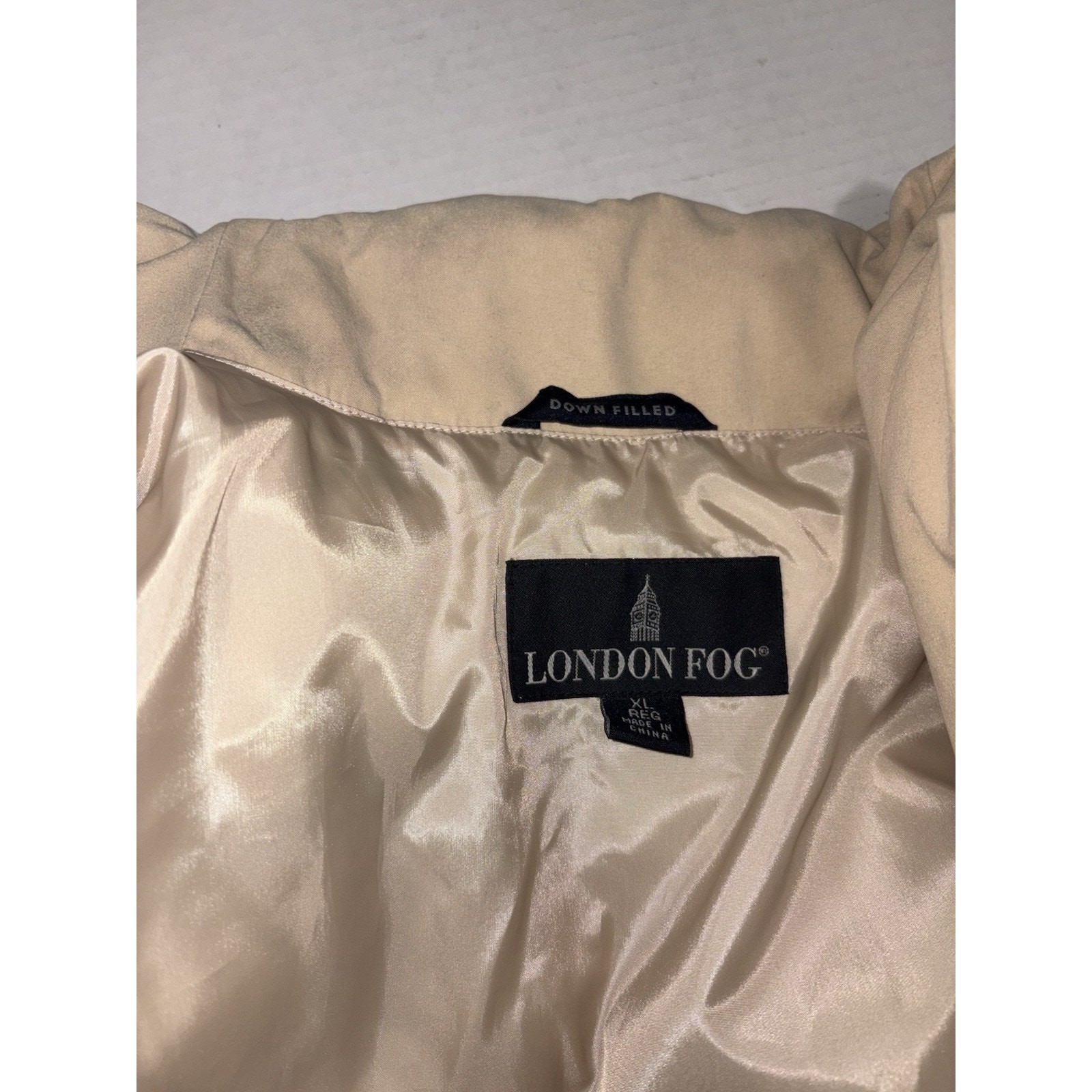 London Fog Puffer Jacket High Collar Full Zip Women’s Size XL