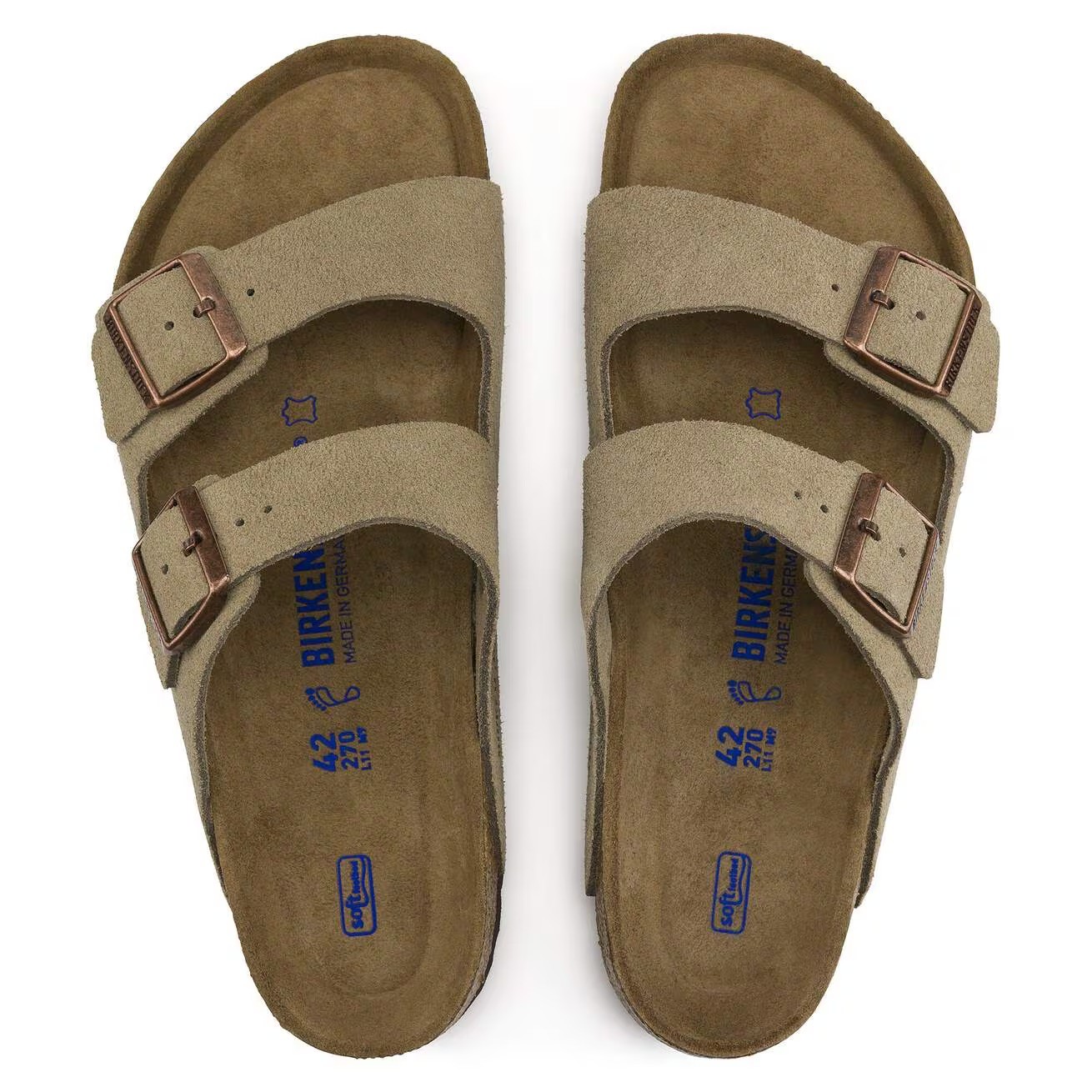 Birkenstock Unisex Arizona Soft Footbed Suede Leather Sandals, Various Colors,