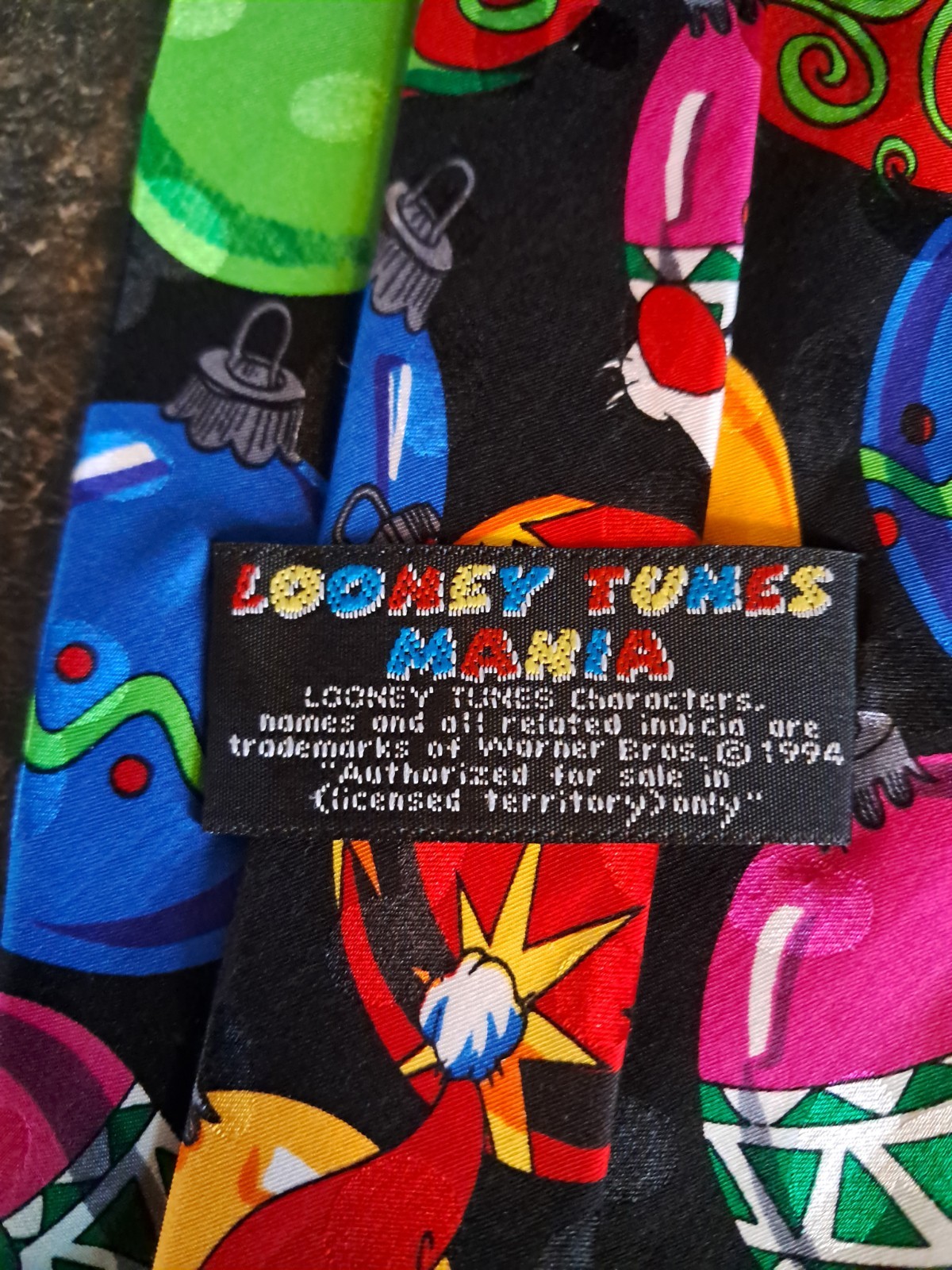 Vntg 1990s Looney Tunes Ties Lot Of 3- 2 Christmas Silk & 1 Any Season Polyester