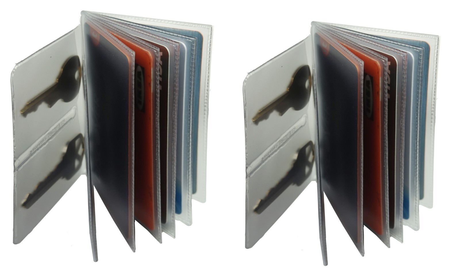 Heavy duty vinyl 6 pages wallet insert – KEY tab for trifold-bifold MADE IN USA