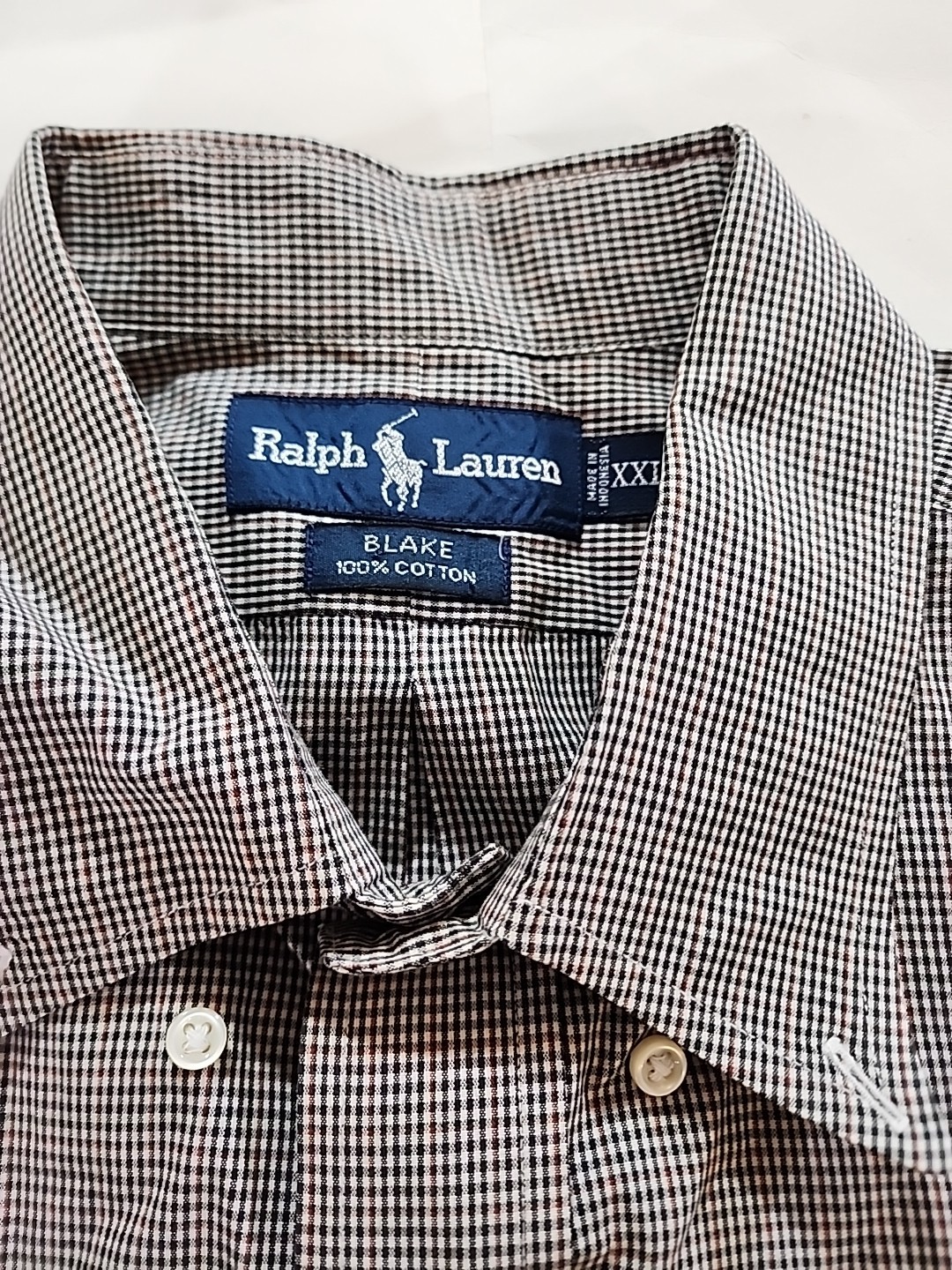 RALPH LAUREN Blake Button Down Embroidered Pony Long Sleeve plaid Shirt 2XL