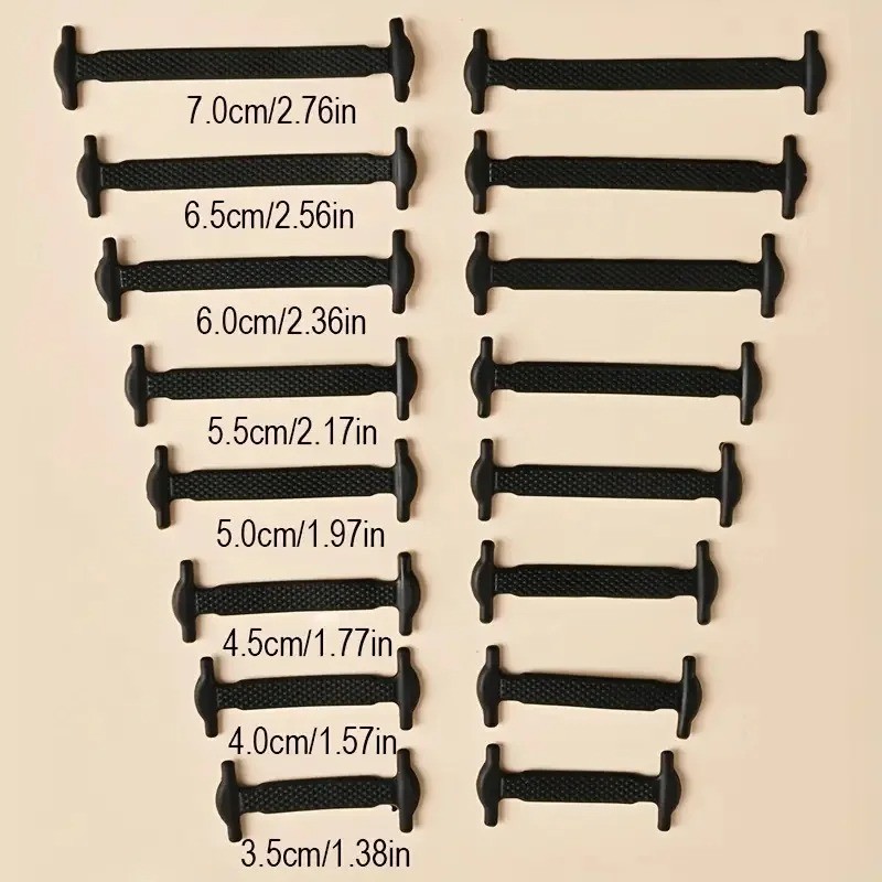 16pcs Elastic No Tie Shoelaces Silicone Stretch Rubber Bands Unisex Sneakers