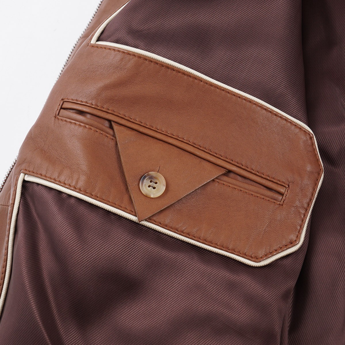 Brett Johnson Rich Coffee Brown Nappa Leather Hooded Jacket 3XL (Eu 58) NWT