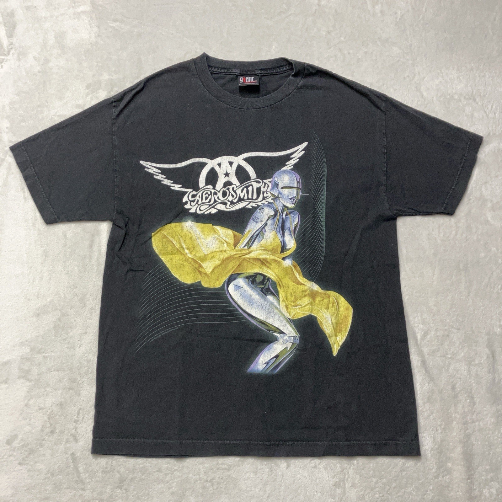 Vintage Aerosmith Just Push Play 2001 World Tour Hajime Sorayama Shirt Large