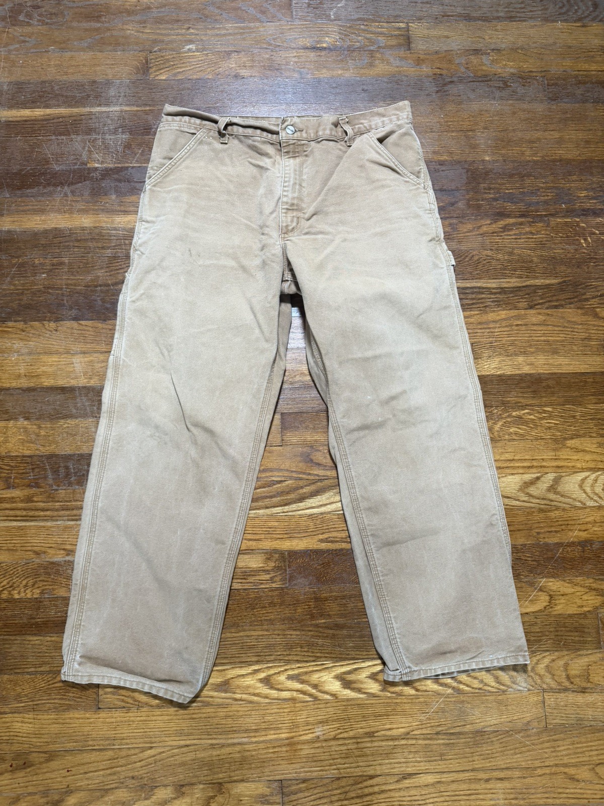 Men’s 38×30 CARHARTT brown Carpenter Cotton Duck Hammer Loop Pants