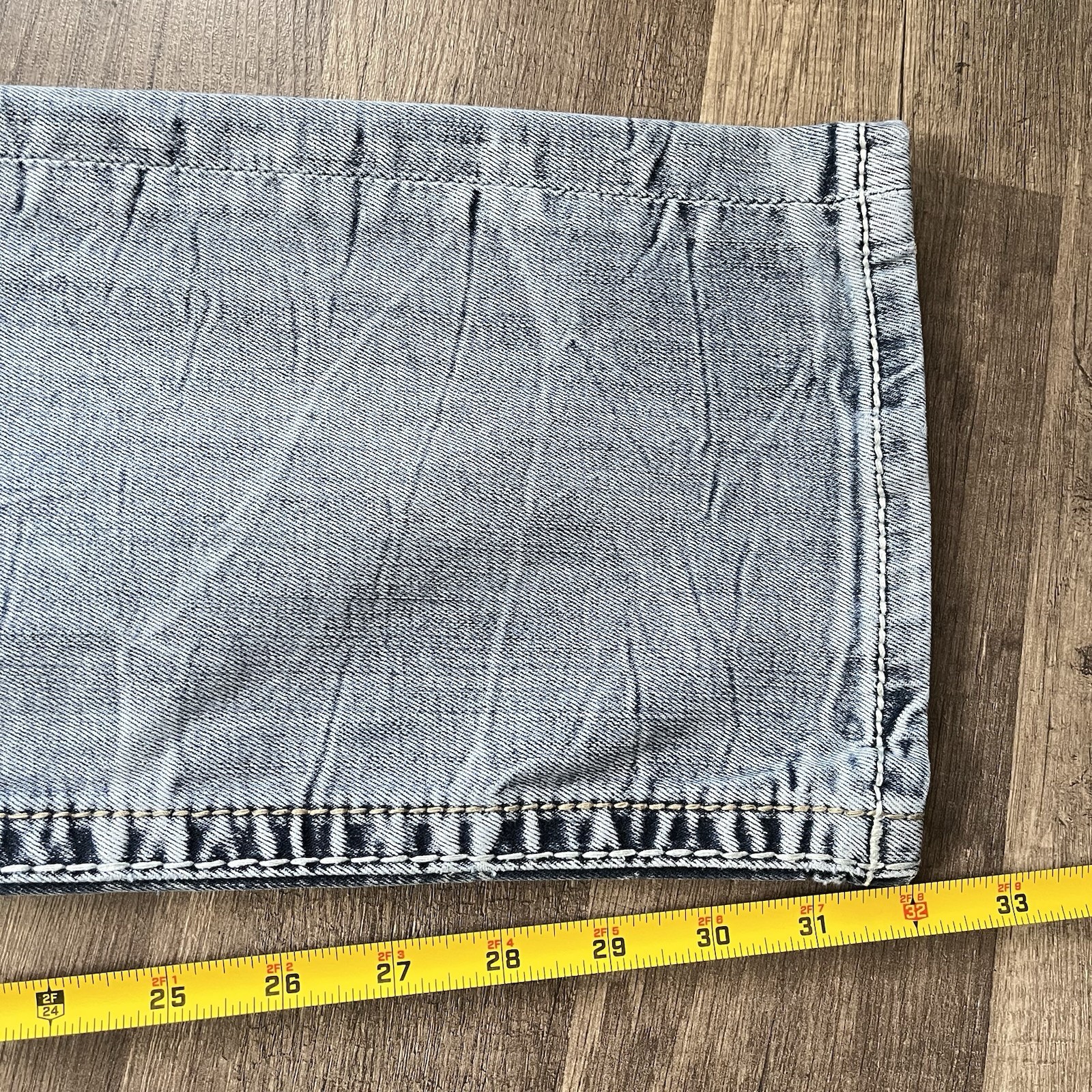 Rock Revival Mens “Wesley” Straight Mens 33×32 (32×32) Light Blue Denim 🔥