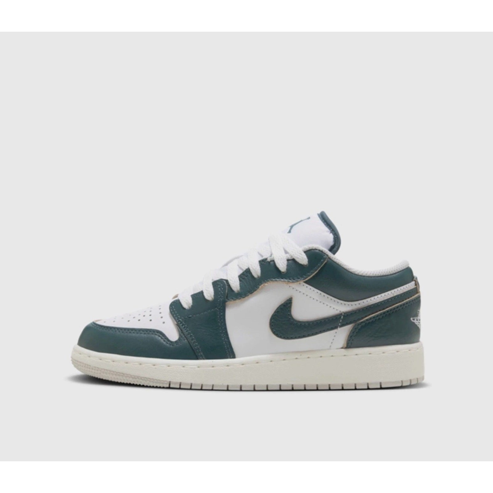 Size 5.5Y – Youth’s Nike GS Air Jordan 1 Low SE Oxidized Green White FQ8041-300