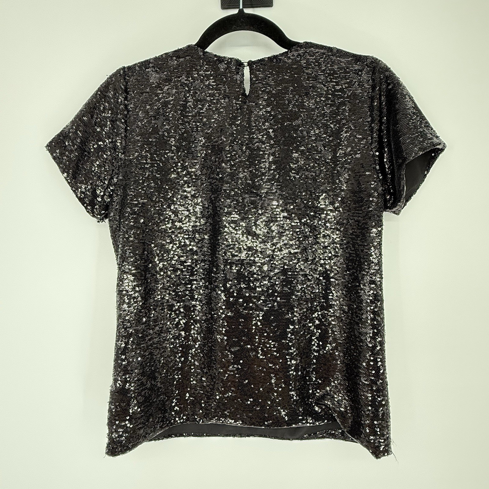 Generation Love Shirt Womens Small Black Sequin Elegant Event Cocktail Party