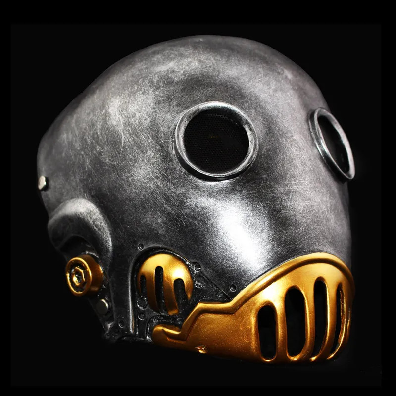 Vintage Steampunk Clockwork Man Hellboy Kroenen Resin Mask Cosplay Helmet Hallow