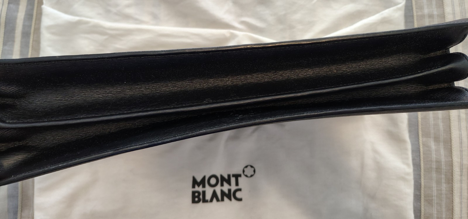 Montblanc leather briefcase w strap 16 1/2″x12″x4″ NOS SALE-closing in 10 days