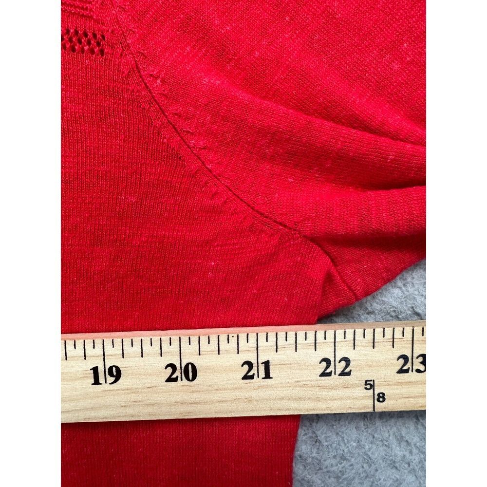 Fat Face United Kingdom Cardigan Sweater Womens 14 Red Cotton Speckled Ladies