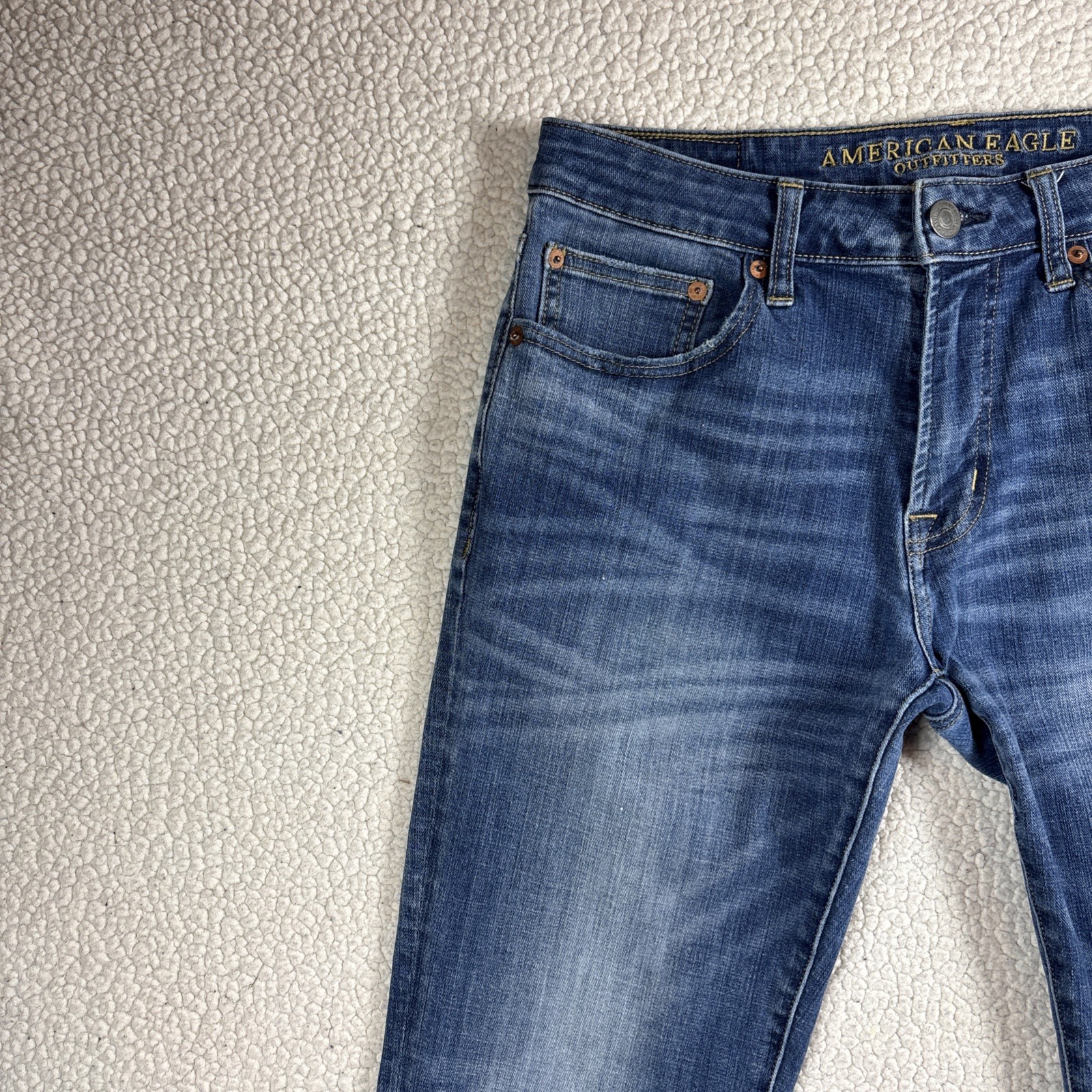 American Eagle Extreme Flex 4 Slim Straight Men Stretch 31 x 32 Dark Wash Jeans
