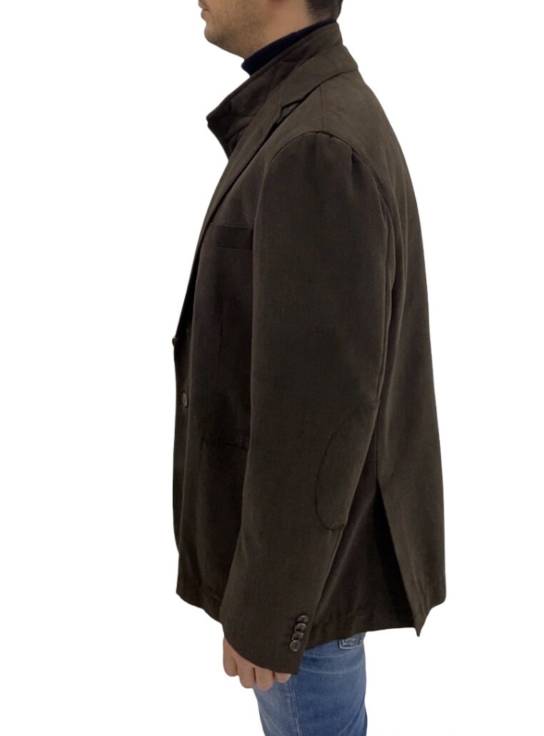 REPORTER Mens Jacket, Size 58 Moss Green Cotton Canvas with Chest, -50%.