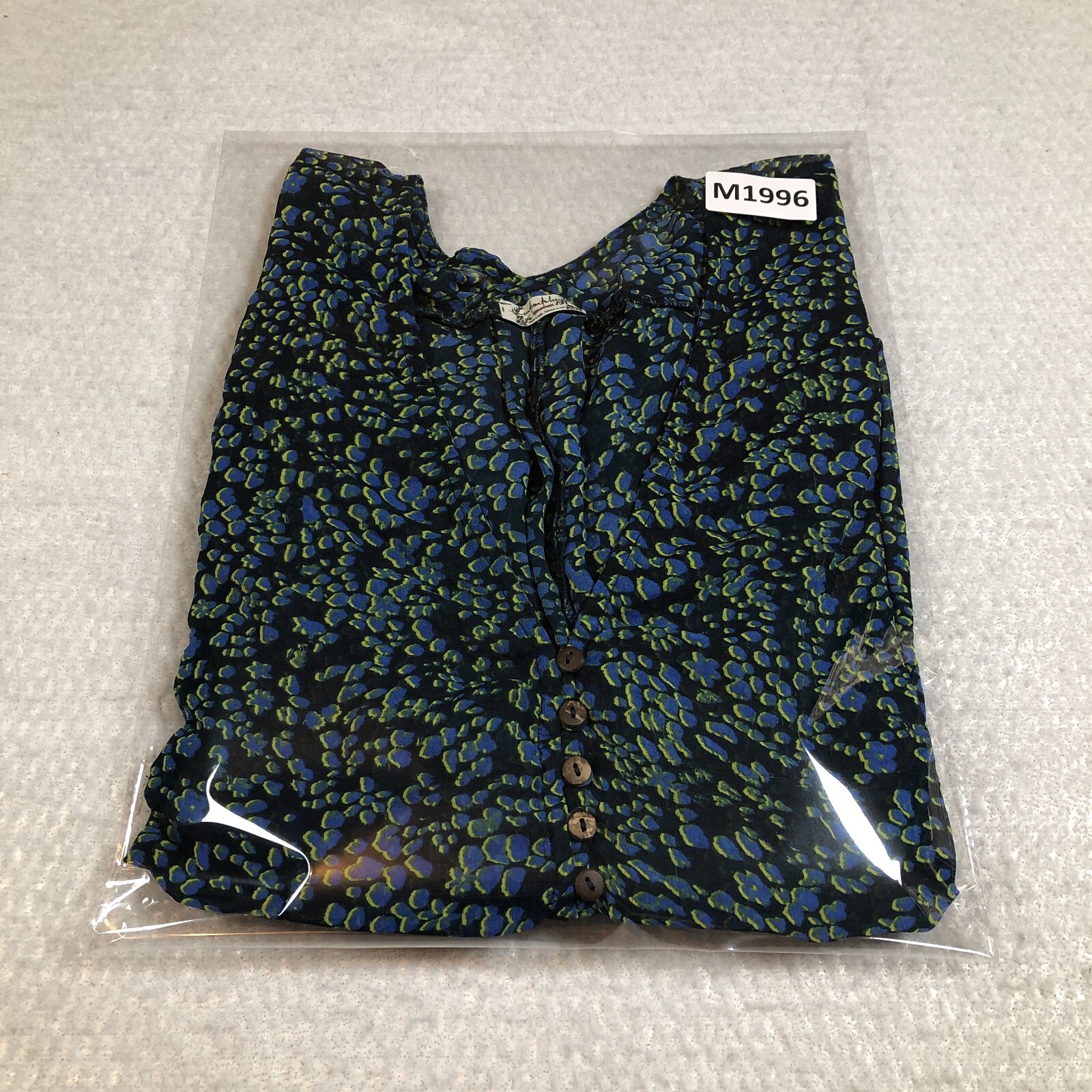 Free People Intimately Womens Semi Sheer Top Sz XS Abstract Pullover NWOT