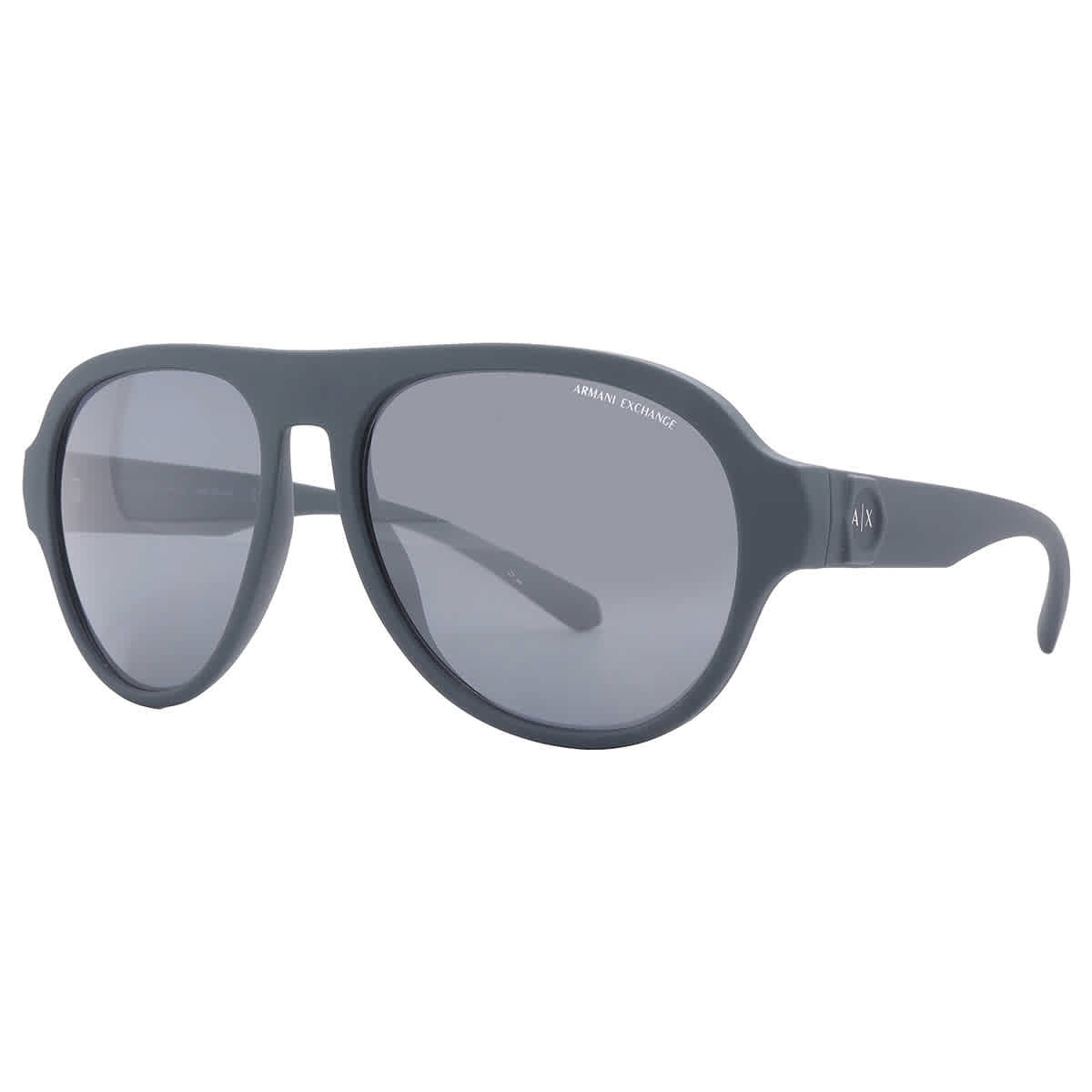 Armani Exchange Grey Mirror Pilot Men’s Sunglasses AX4126SU 83016G 58