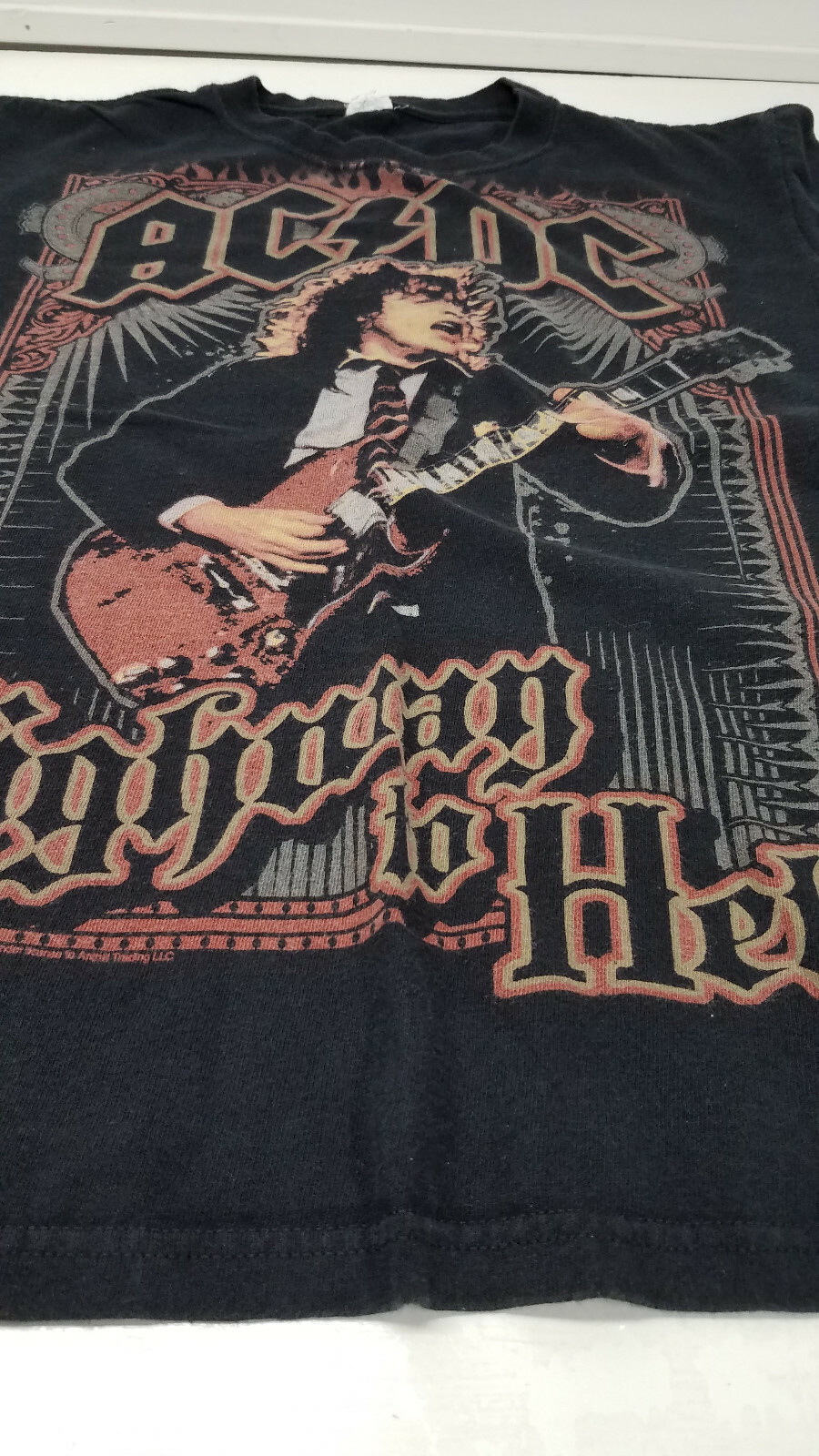 ACDC AC/DC MENS BLACK tshirt angus young highway to hell