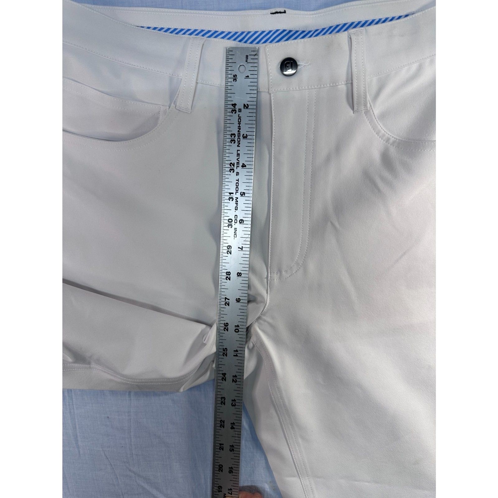 FootJoy Men’s White Athletic Fit Golf Pants W33 L30 Performance Stretch FJ