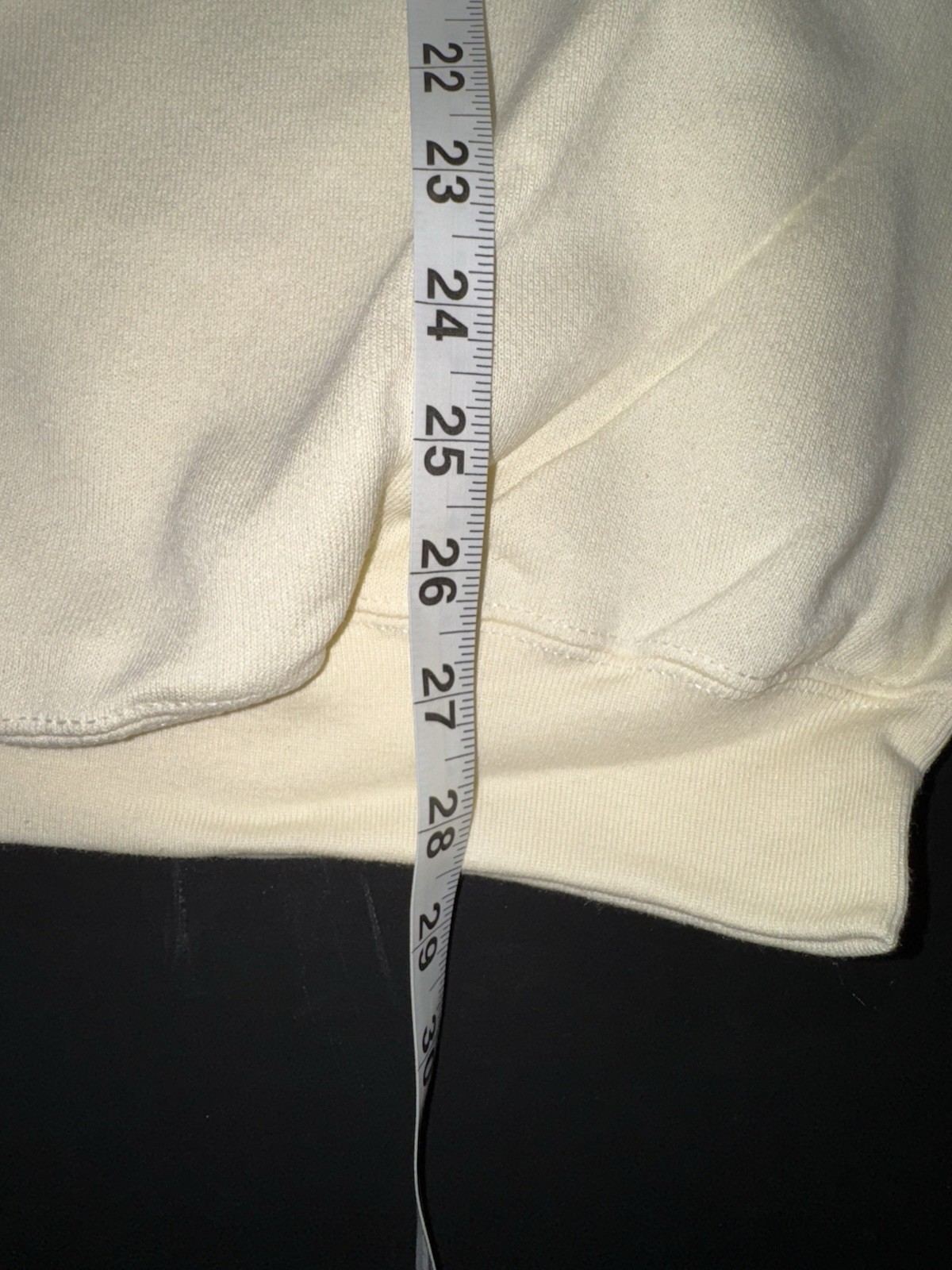 Vintage NOS 90’s Large Ivory Fruit Of the Loom Blank Set In Sleeve Sweatshirt
