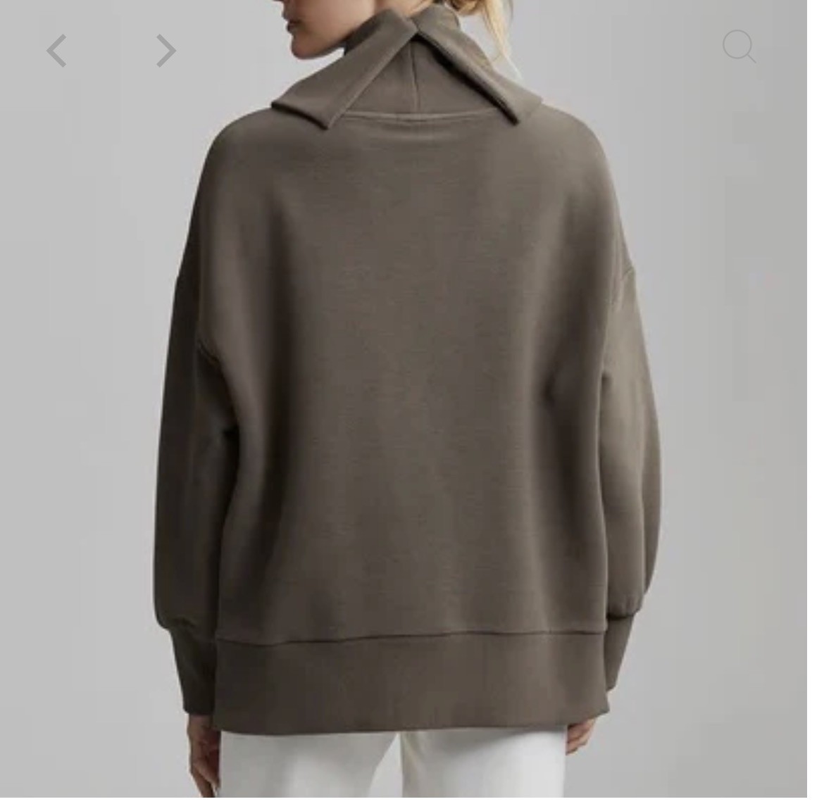 Varley Milton Sweat – Tarmac Longline Doublesoft Taupe Fleck Pullover