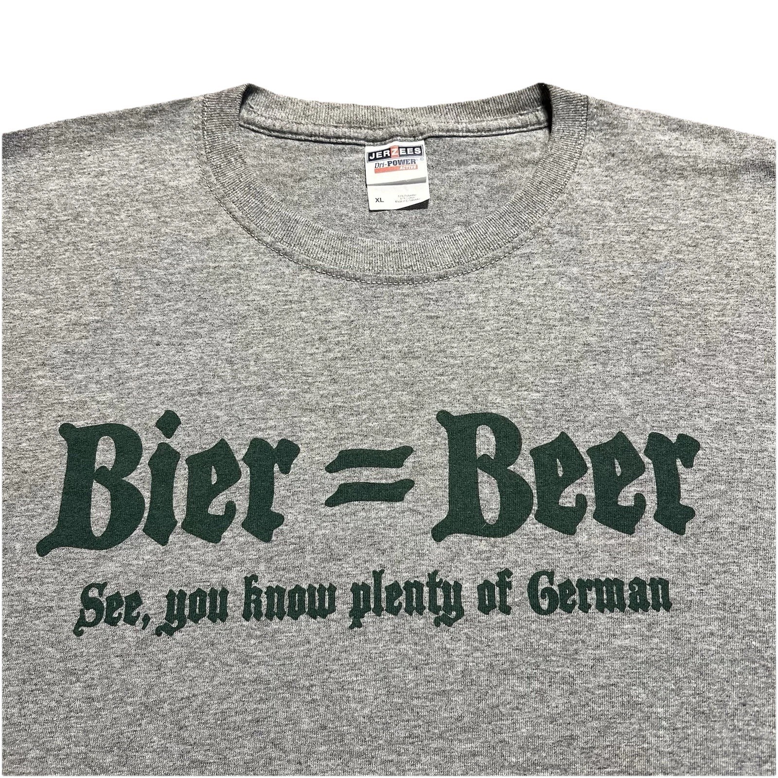 Bier = Beer Funny German T Shirt Schmidt’s Sausage Haus XL