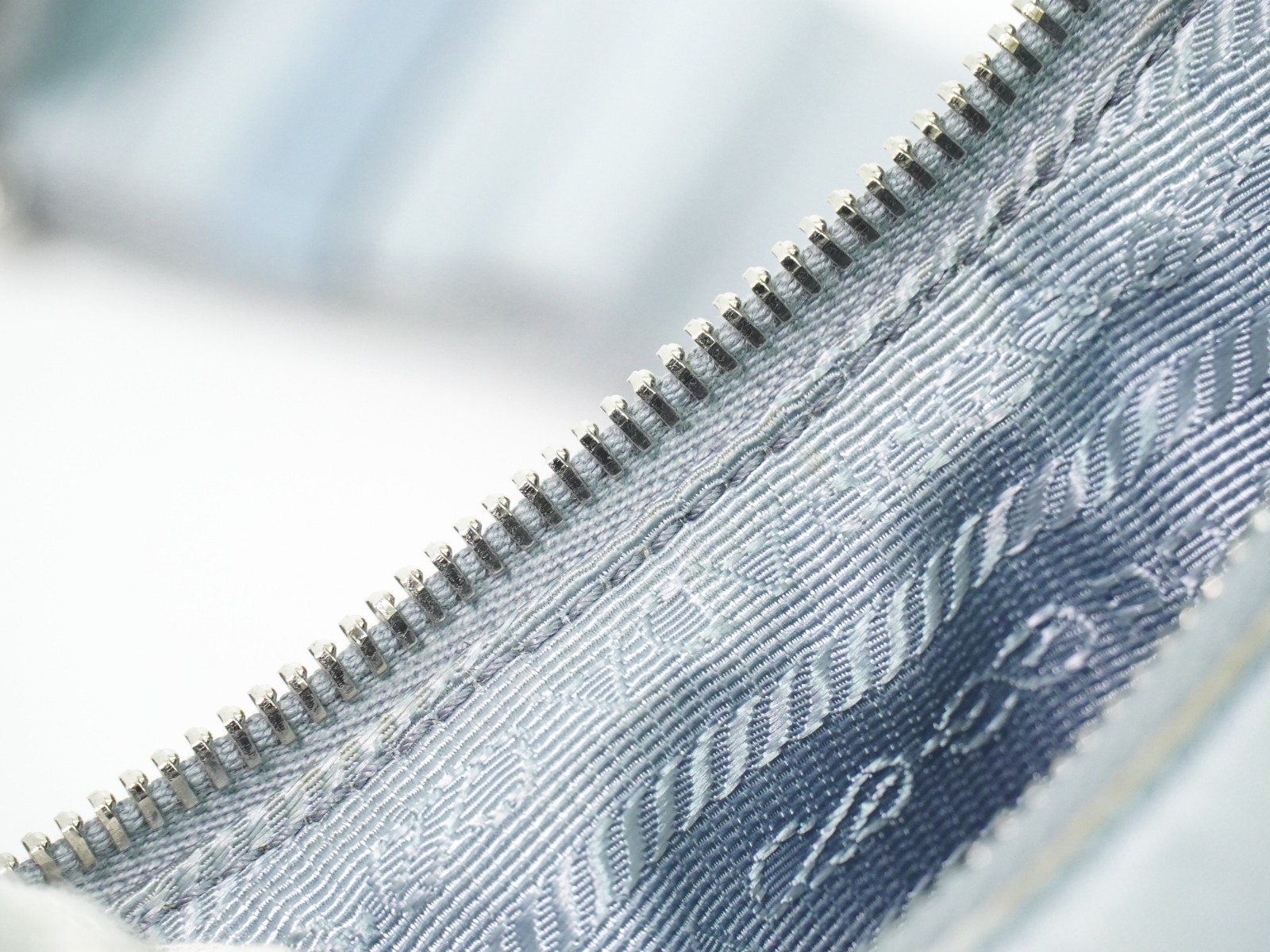 PRADA Re-Edition 2005 Nylon -Shoulder Crossbody Bag Light Blue Silver