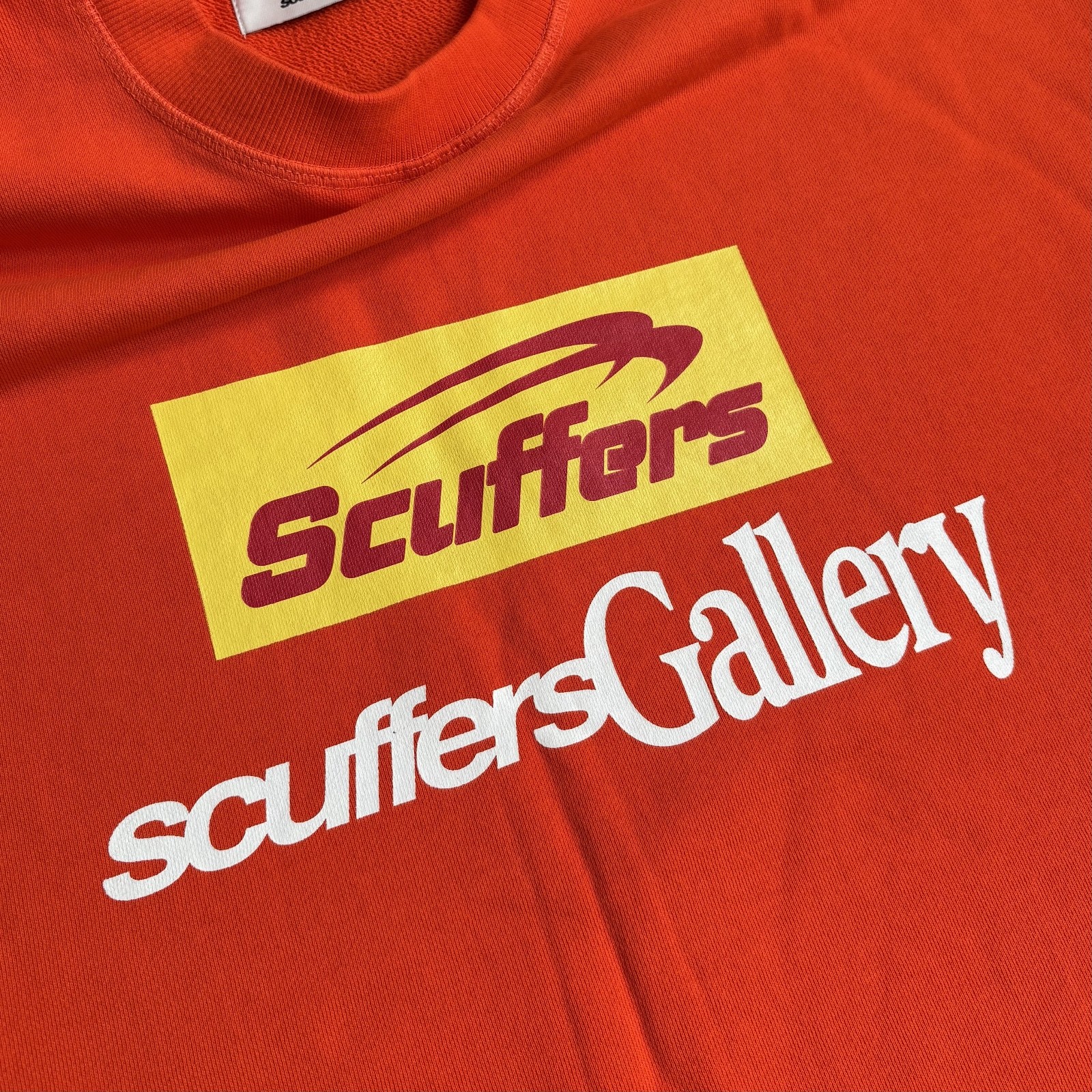 Scuffers Orange Cropped Boxy Fit Oversized Sweatshirt