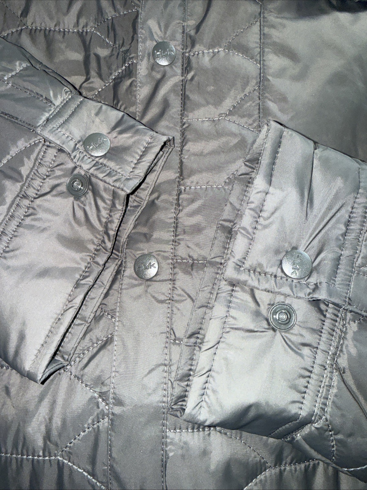 Huk Tarpon Quilt Shacket Jacket, Volcanic Ash (dark green/gray) MEN’s 3XL New