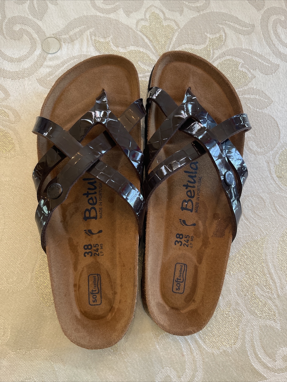BIRKENSTOCK BETULA VINJA SOFT FOOTBED SANDALS EU 39 Womens US Size 8