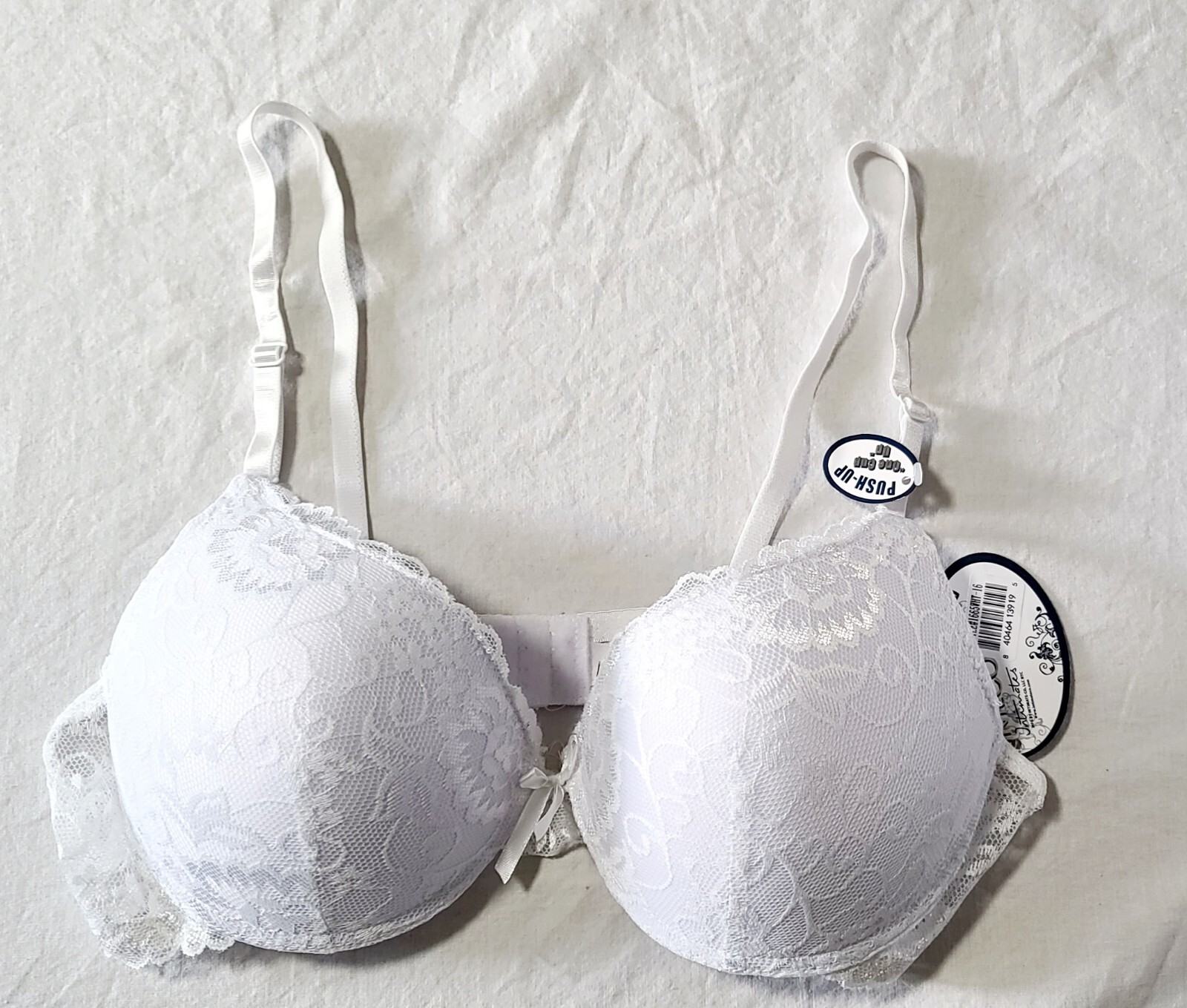 Inteco Intimates Lace Push-up Bra White Size 36C T48-1257
