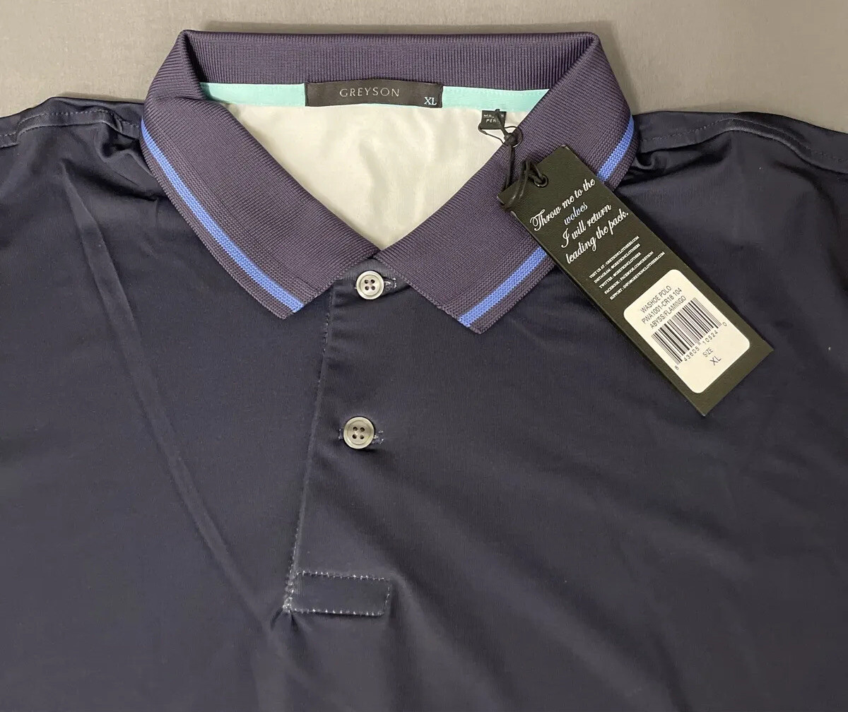 Greyson Golf Shirt Polo Washoe XL Abyss Flamingo Colorblock NWT MSRP $90