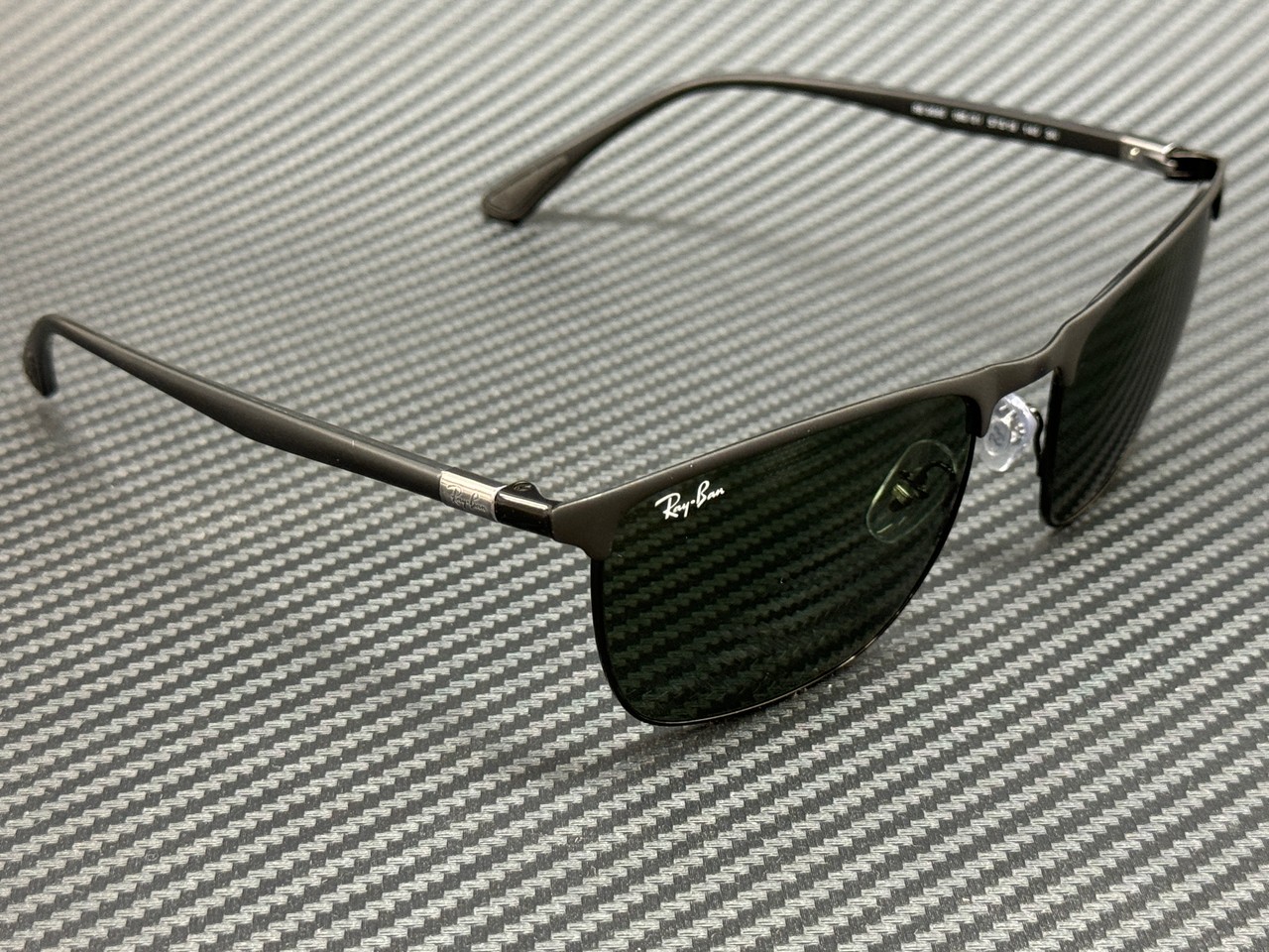 RAY BAN RB3686 186 31 Black Green Unisex 57 mm Sunglasses