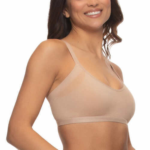 Felina Ladies’ Side Smoothing Bra, 2 Pack, Black/Beige, NEW