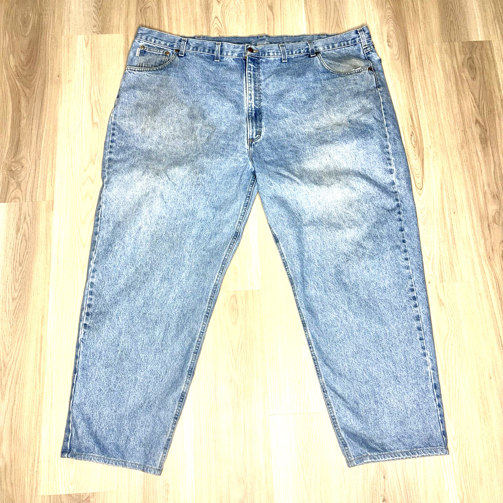 Carhartt Men’s Jeans 54×32 Relaxed Fit Denim Rugged Flex Workwear Stains