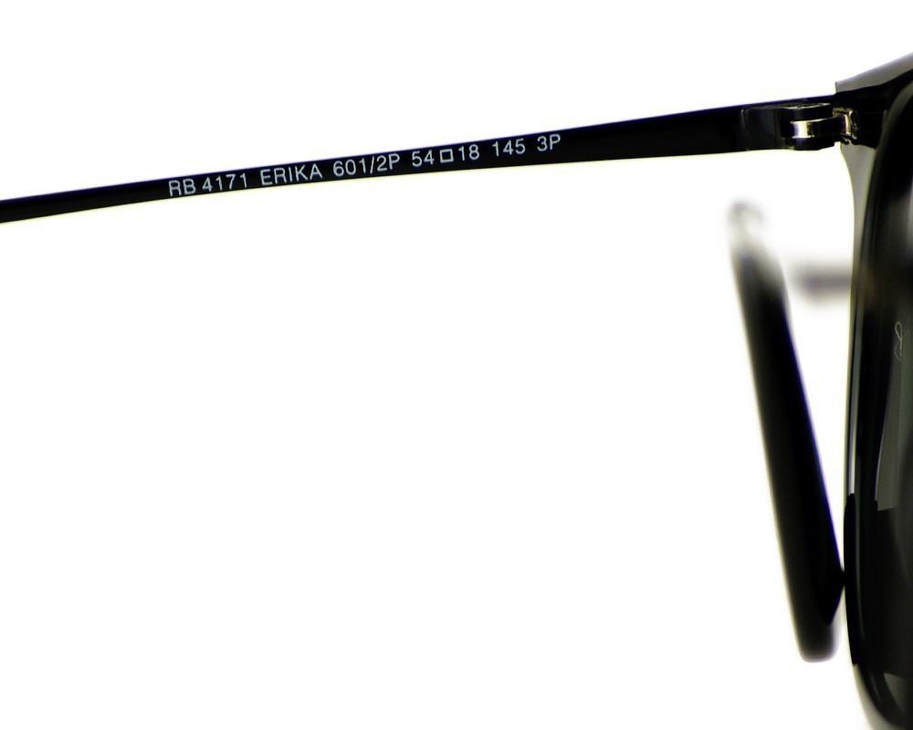 Ray-Ban Sunglasses RB4171 Erika Black Frame Polarized Green Lens 54mm for Women