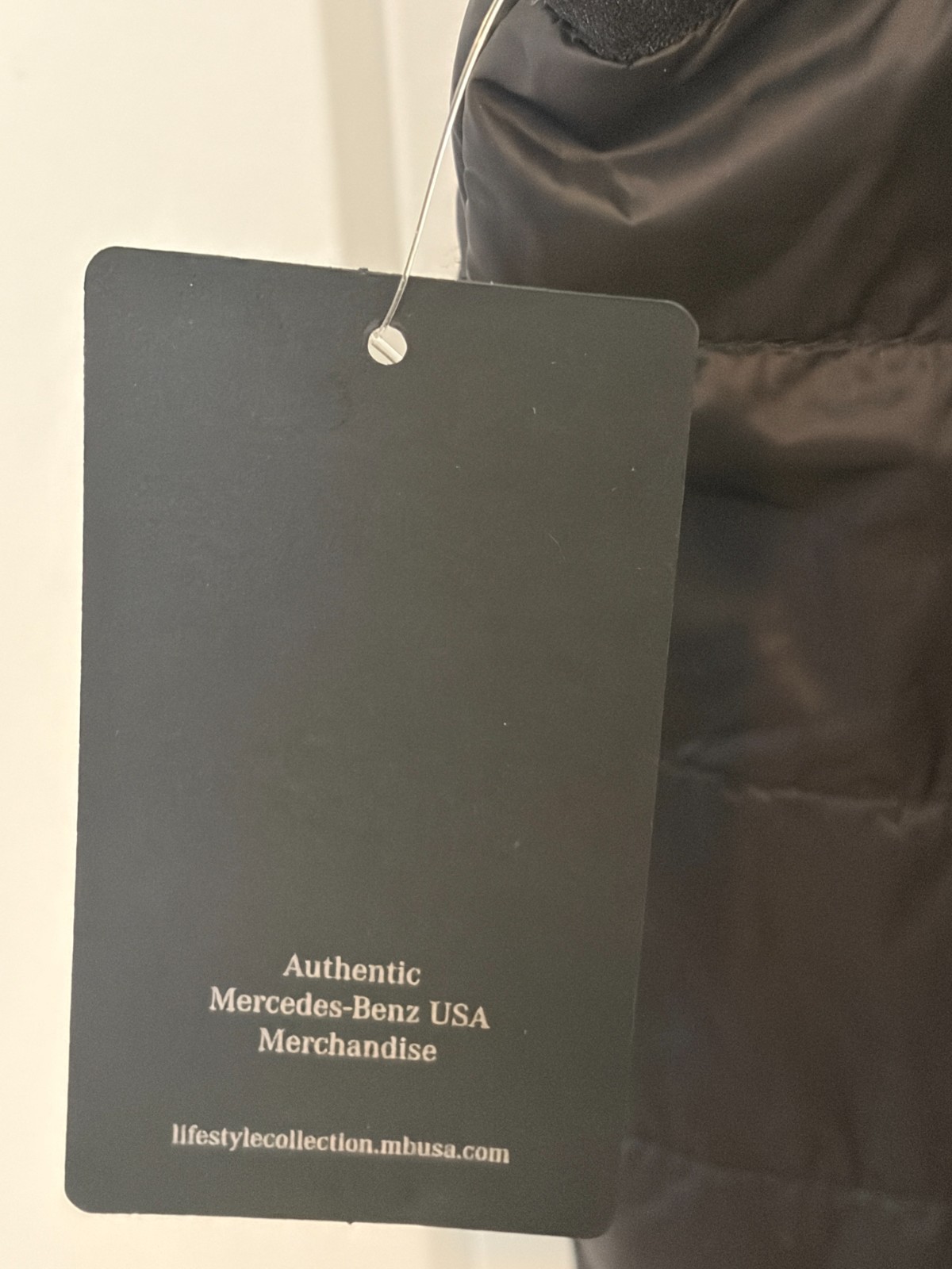 **NEW** Mercedes-Benz Puffer Vest Size Small Black Full Zip Embroidered Logo