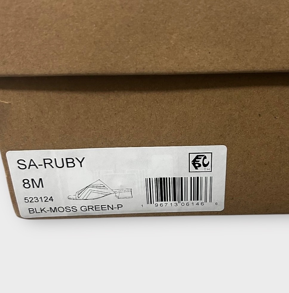 Sanctuary Rally Block Heel Mule Clog Sandals Size 8 New in Box ! Green and black