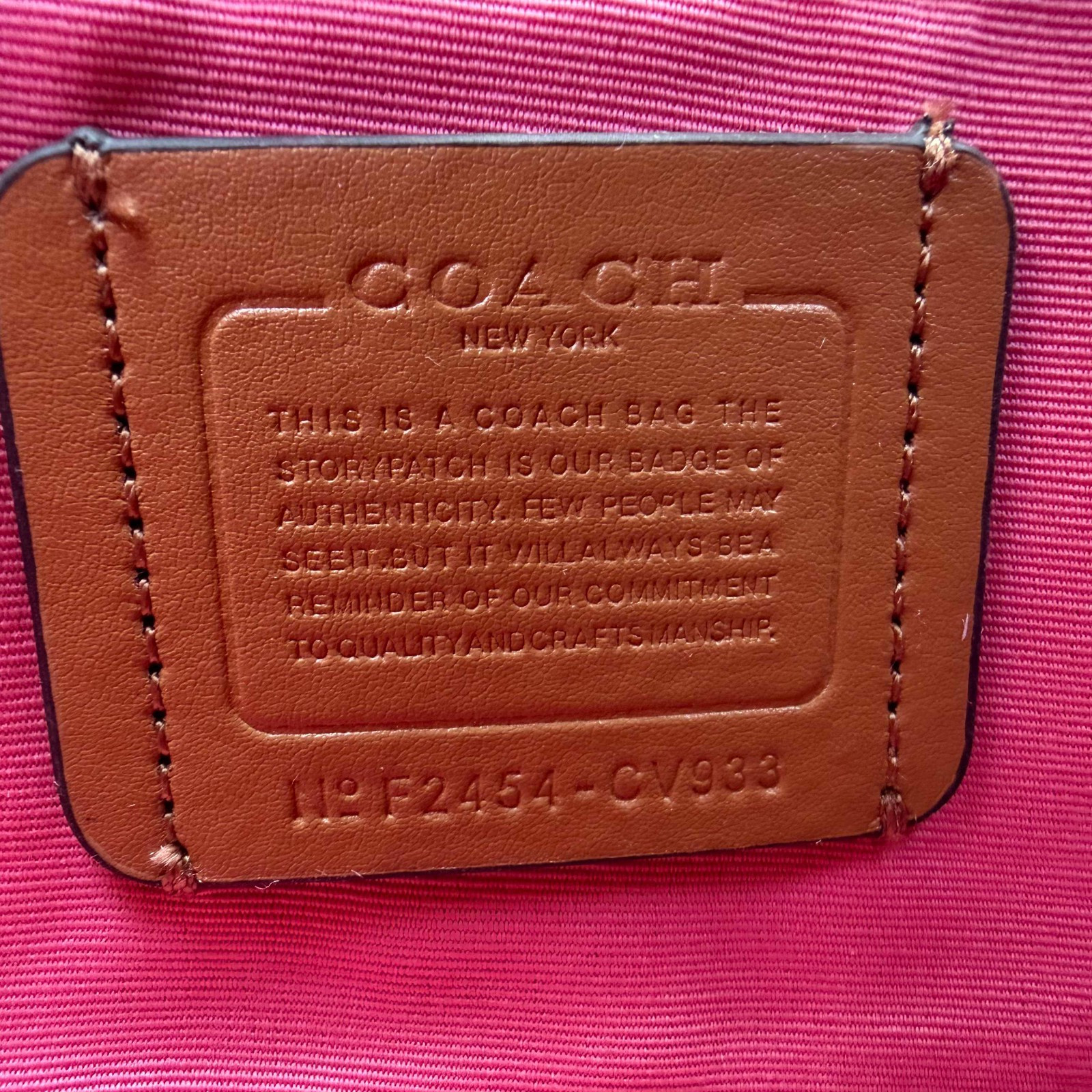 COACH powder pink teri shoulder bag CV933 Brand New