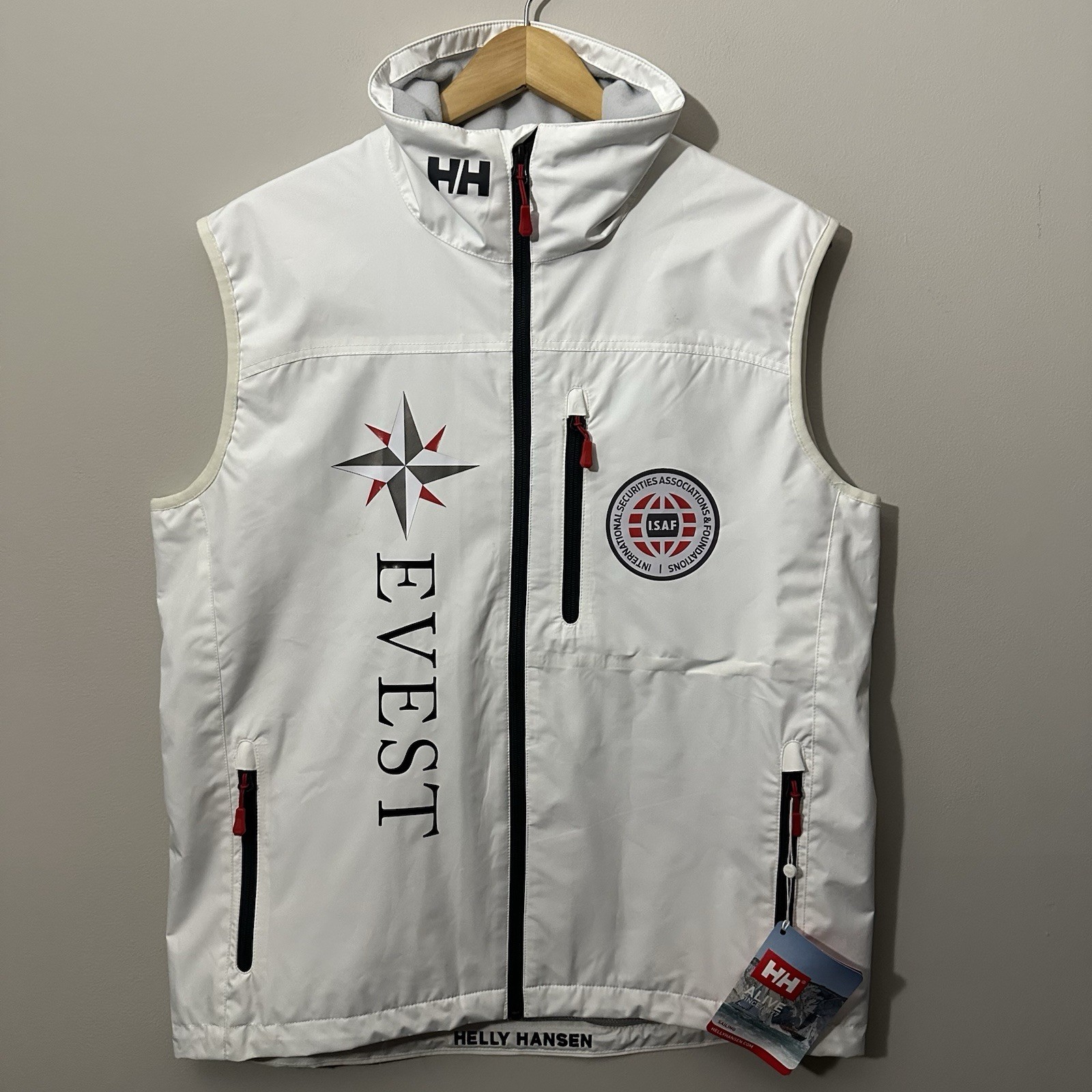 Helly Hansen Gilet Crew Vest Sailing Mens Size Large White 30270-001 NWT