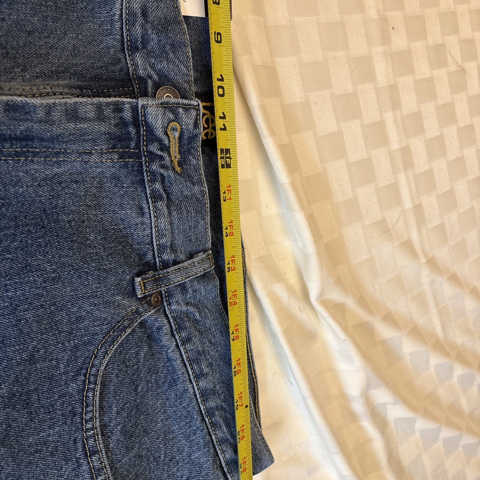 Lee Mens Jeans Relaxed Fit Straight Leg 42×32” Comfort Stretch 5 Pocket Blue