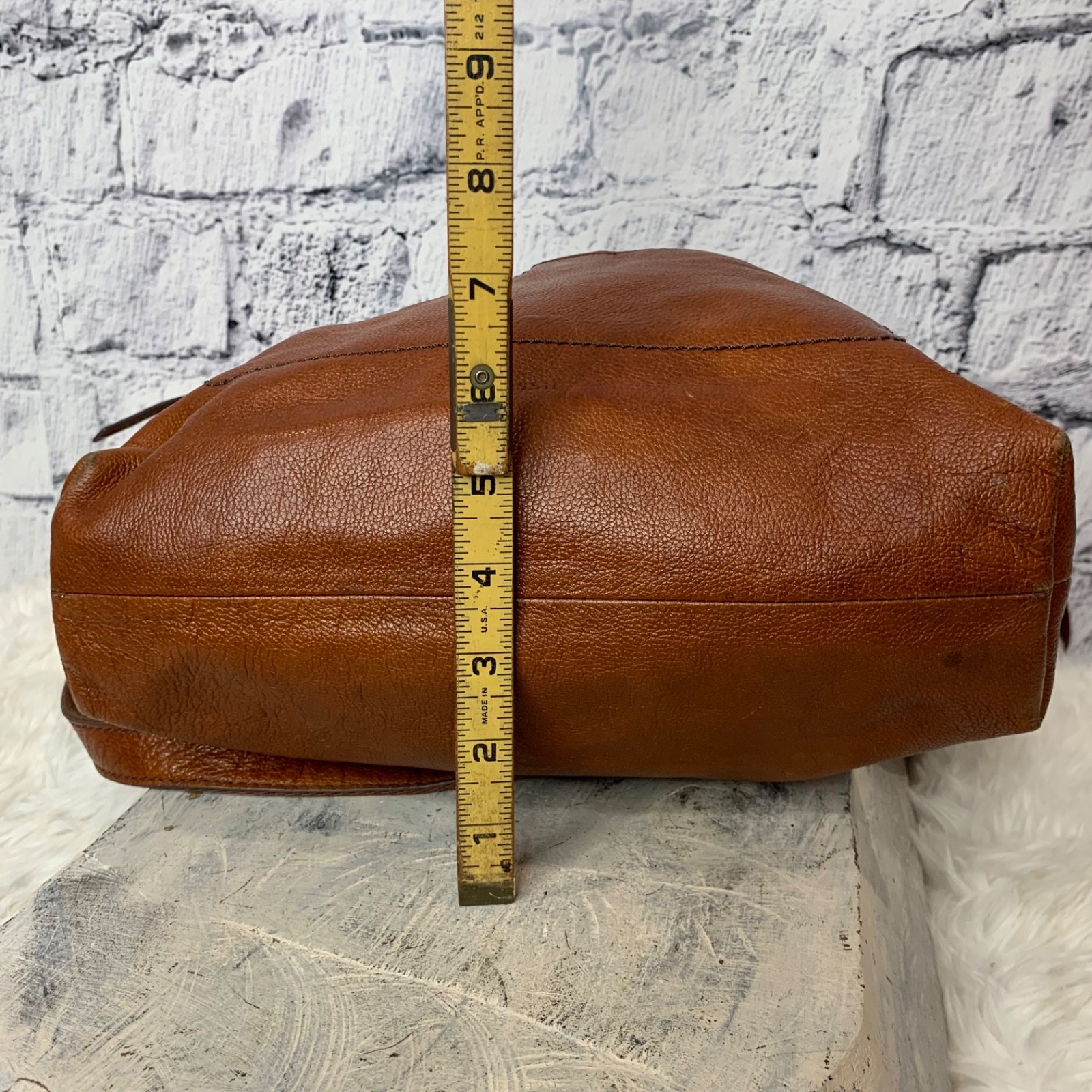 Fossil Amelia Hobo Crossbody Shoulder Bag Brown Leather SHB1819 Distressed