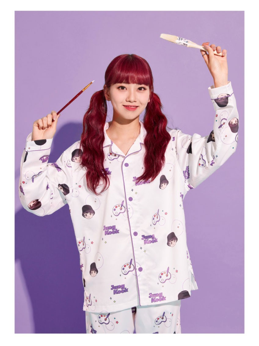 New Official BTS TINYTAN Big Face JK Jung Kook Pajama Set – Size 2