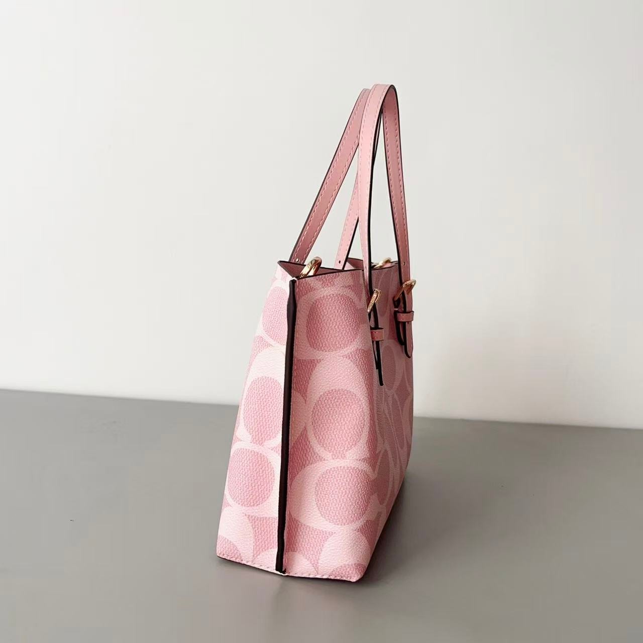 COACH CAL50 Molly Tote Bag 25 Signature Canvas Powder Pink Crossbody new Outlet