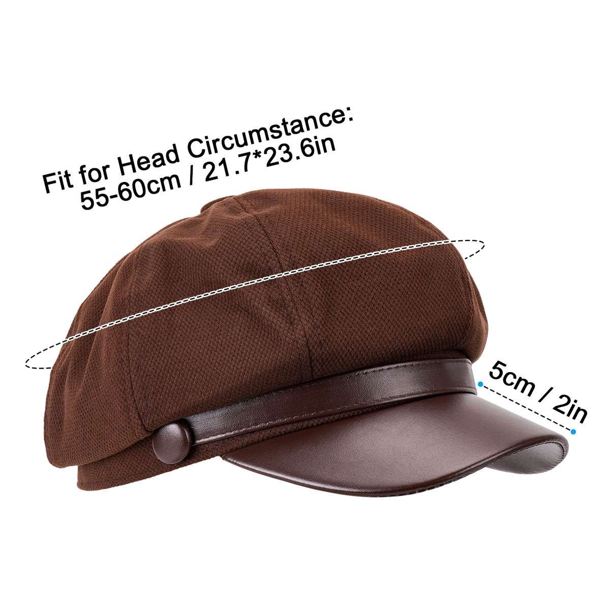 Fashion Women Men Newsboy Hat Baker Boy Peaked Beret Cap Vintage Visor Hat Cap